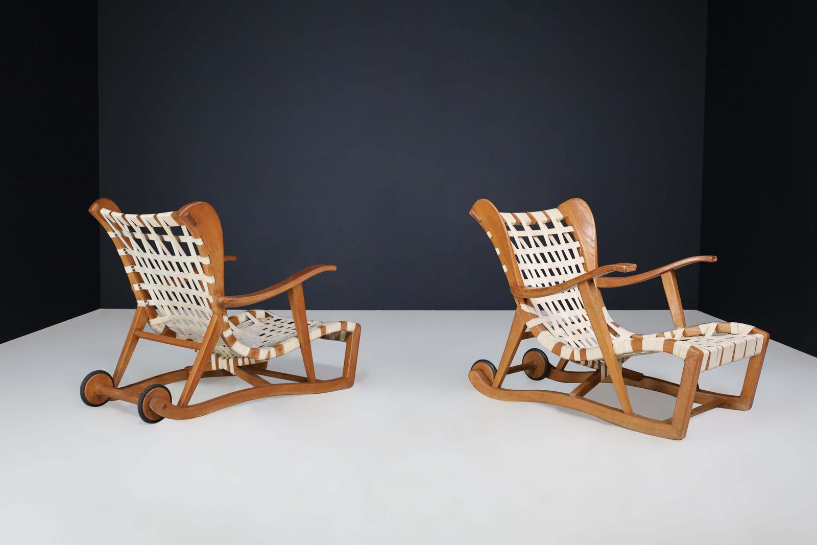 photo vinterior Sculptural Oak Lounge Chair By Guglielmo Pecorini, Italy, The 1950s