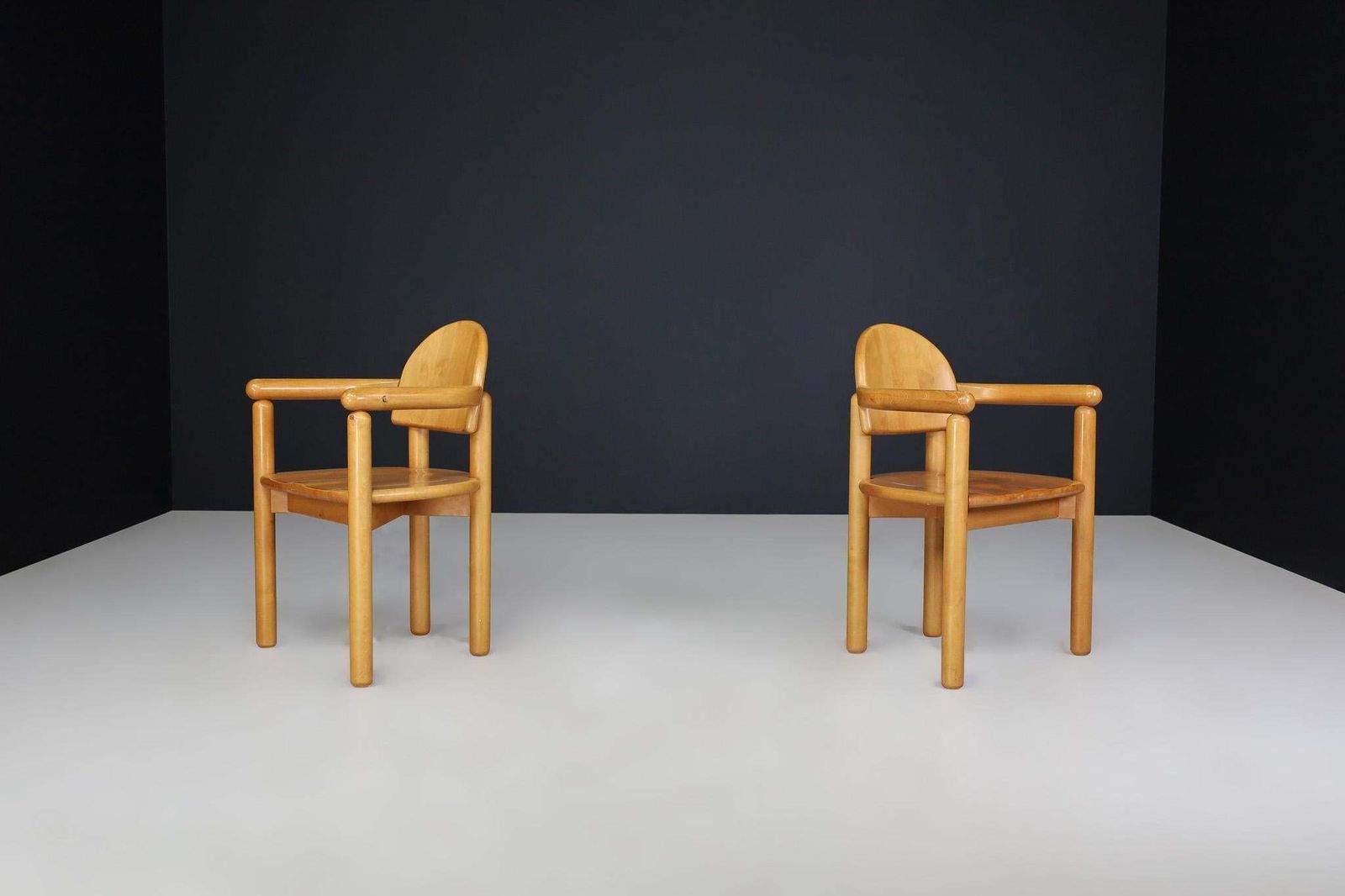 photo furniture Pair Of Scandinavian Modern Armchairs By Rainer Daumiller In Solid Beech, 1970s