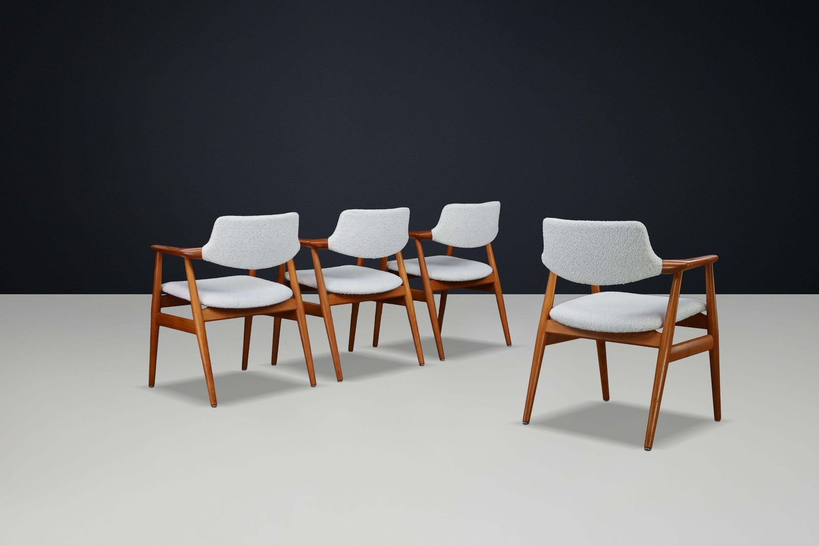 Mid Century Teak Dining Chairs Model Gm11 By Svend åge Eriksen For Glostrup photo Furniture
