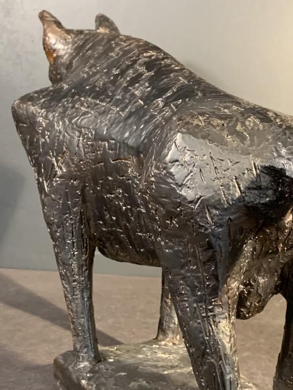 Brutalist Glazed Stoneware Bull Animal Sculpture By Mario Peruggini, 1960s photo buy