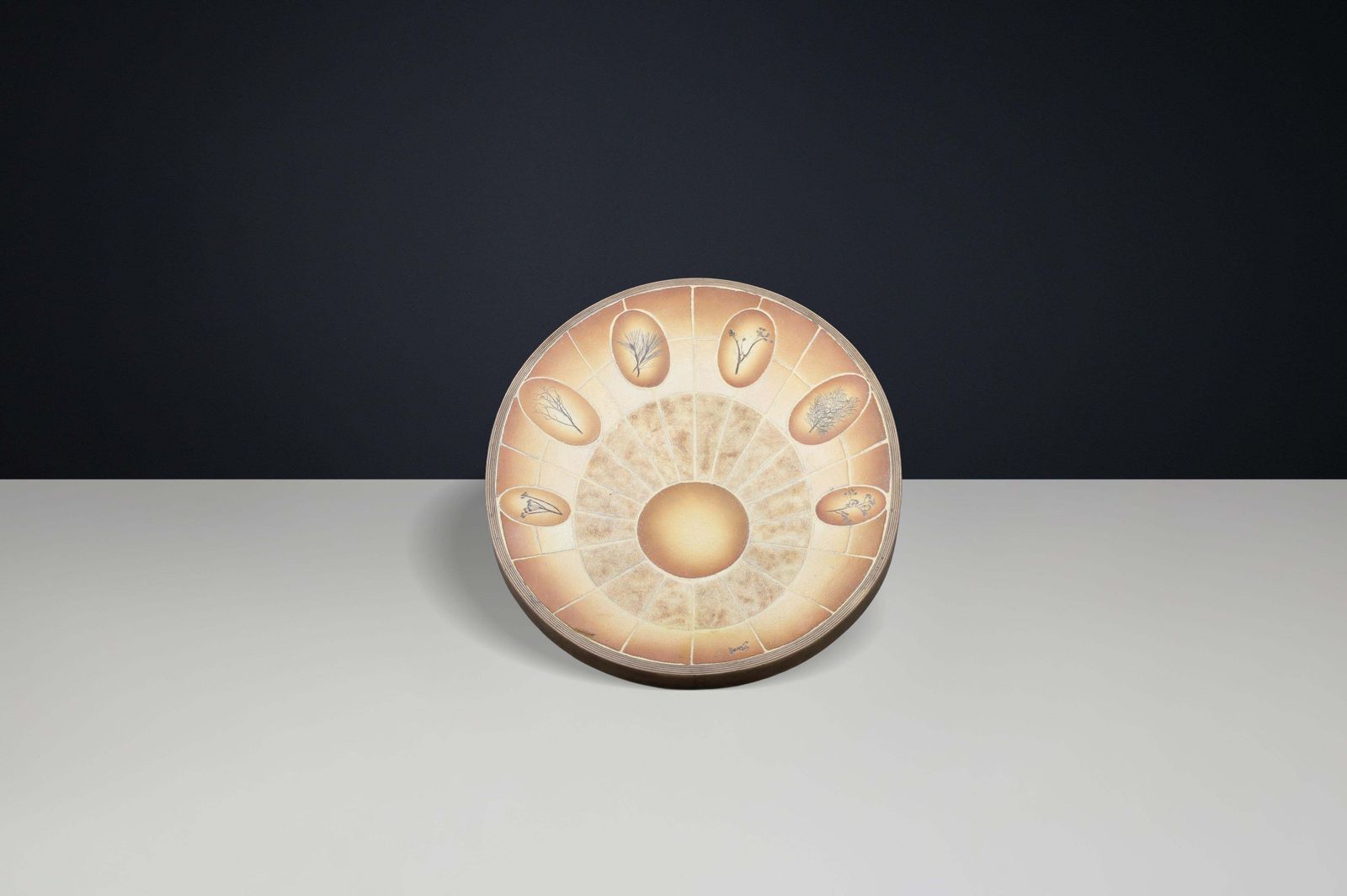 Brutalist Egg Shaped Vallauris Ceramic Coffee Table By Barrois, France, 1960s photo Furniture