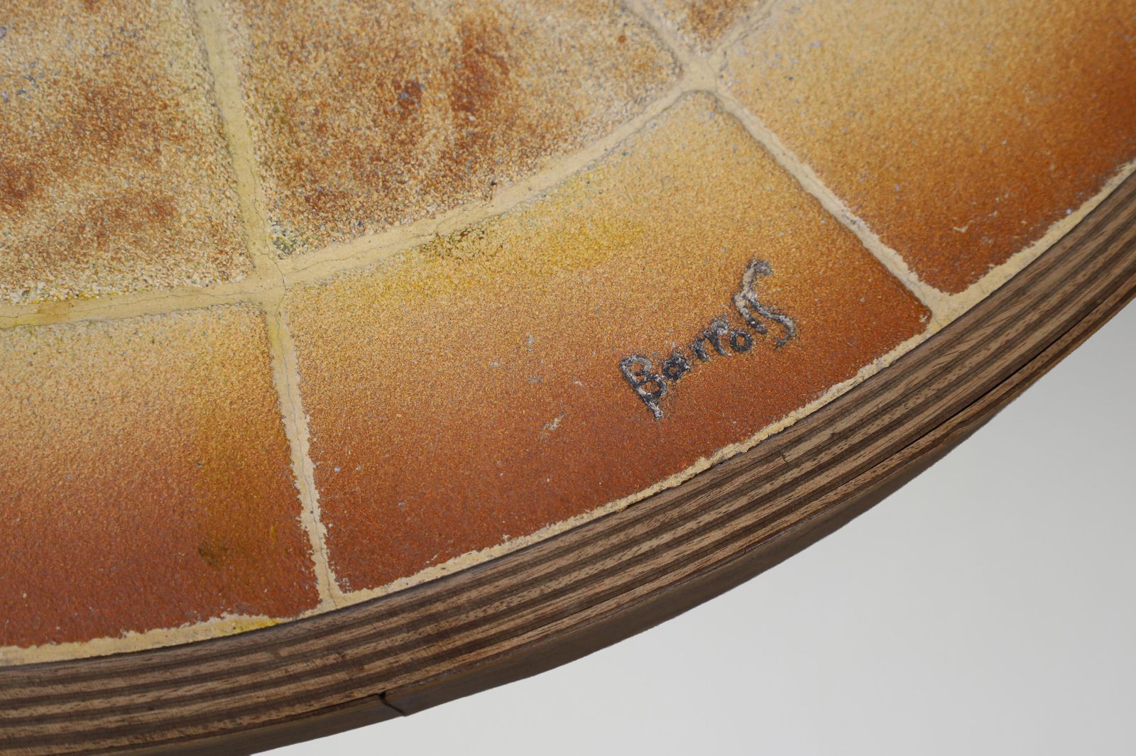 photo furniture Brutalist Egg Shaped Vallauris Ceramic Coffee Table By Barrois, France, 1960s