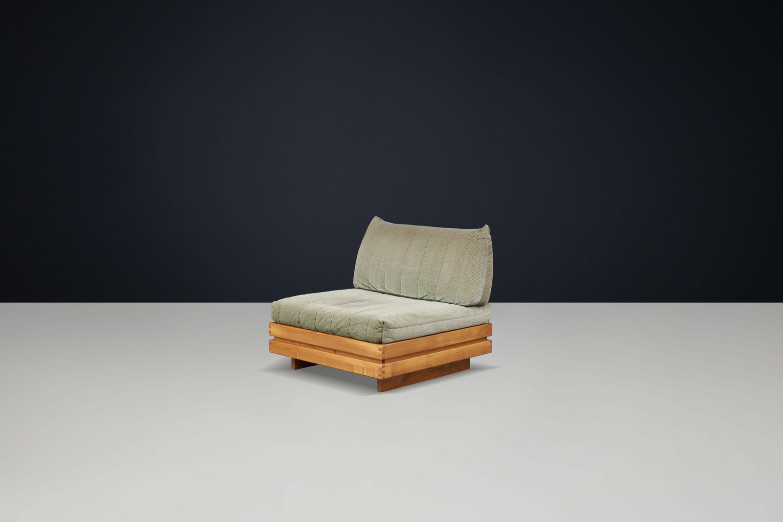 Maison Regain Elm Living Room Set Upholstered In Original Olive Green Fabric photo 17087.0