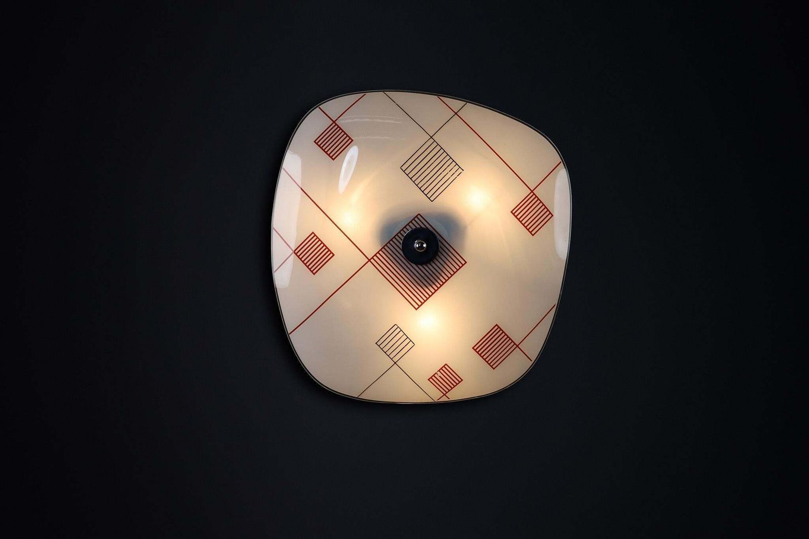Mid Century Glass Hanging Pendant Or Wall Light Brussels World Expo 1958 (No30) photo furniture