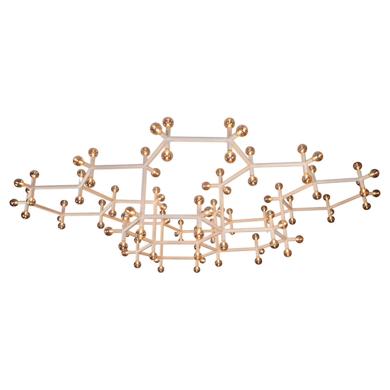 Robert Haussmann Monumental Atomic Suspension Chandelier, Switzerland, 1970s