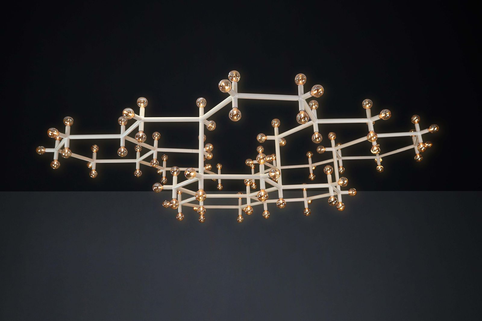Robert Haussmann Monumental Atomic Suspension Chandelier, Switzerland, 1970s photo vintage