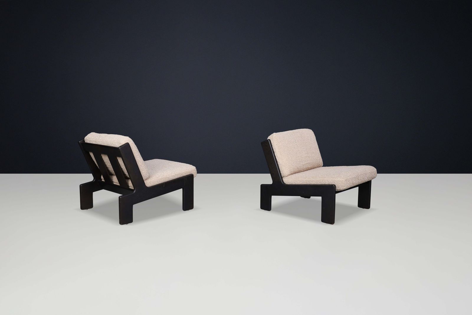 Brutalist Oak Lounge Chairs By Esko Pajamies For Asko, Finland (1970s) photo 3015.0