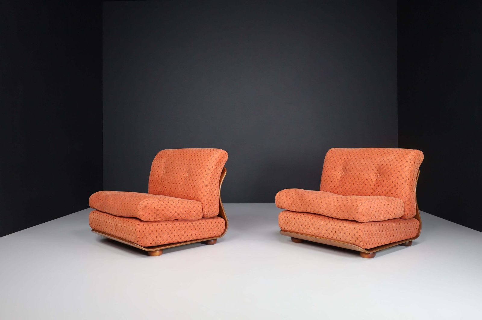 Mid Century Bentwood Lounge Chairs, Italy 1960s photo vintage