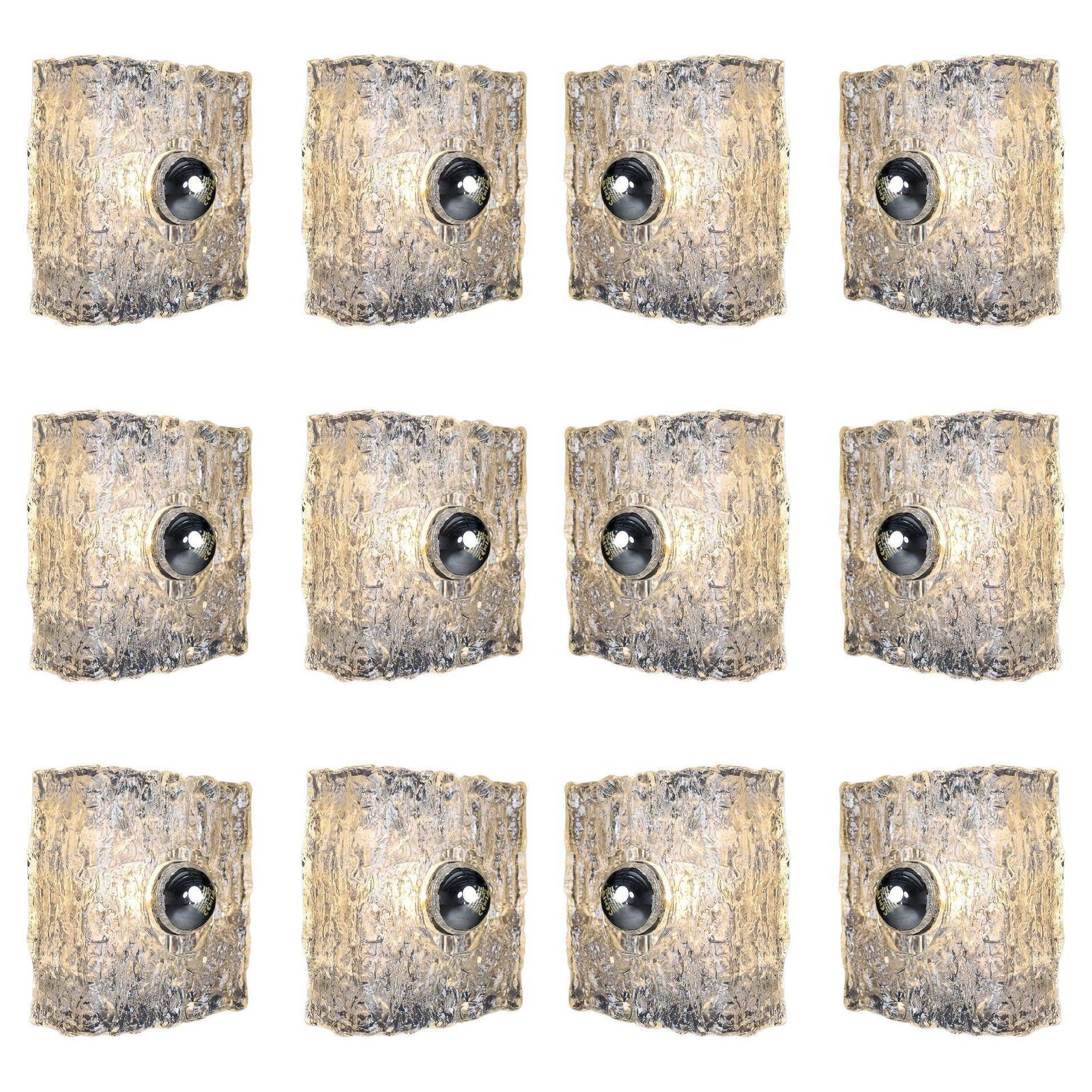 Mid Century Modern Crystal Glass Sconces By Kaiser Leuchten Germany 24 Available