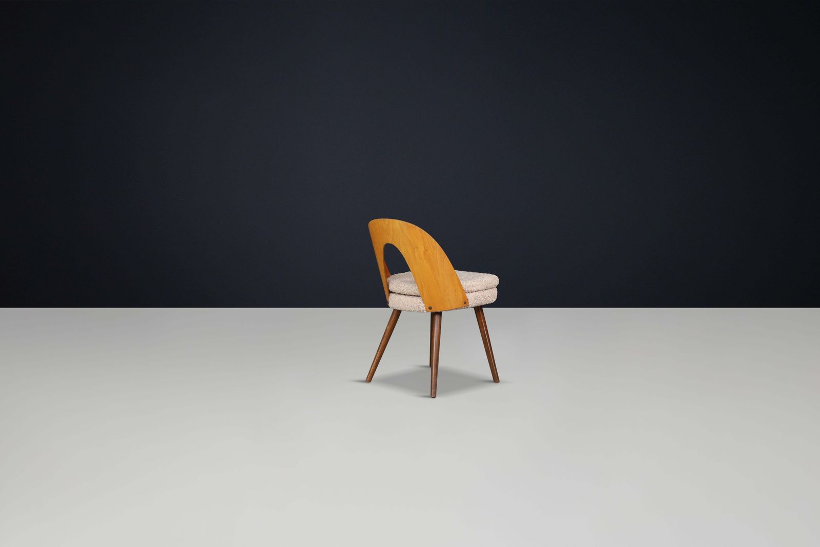 Antonin Suman For Tatra Dining Room Chairs In Walnut And Teddy Upholstery, 1960s photo 2363.0