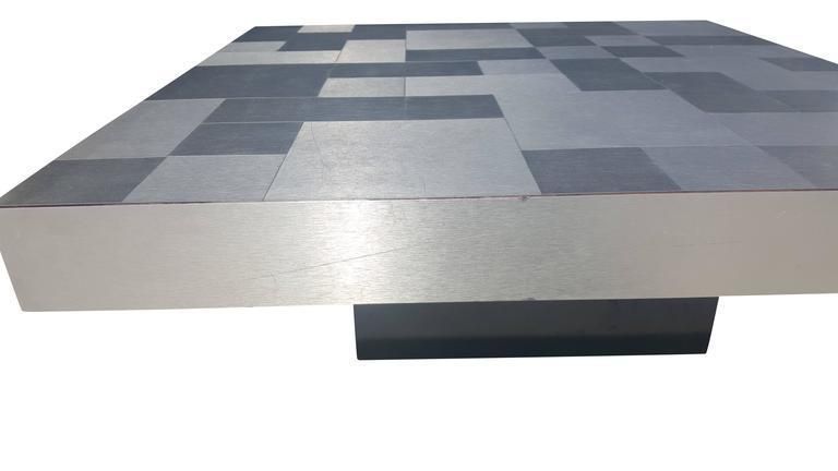 Coffee Table Cube Shaped Mid Century In The Manner Of Paul Evans photo furniture