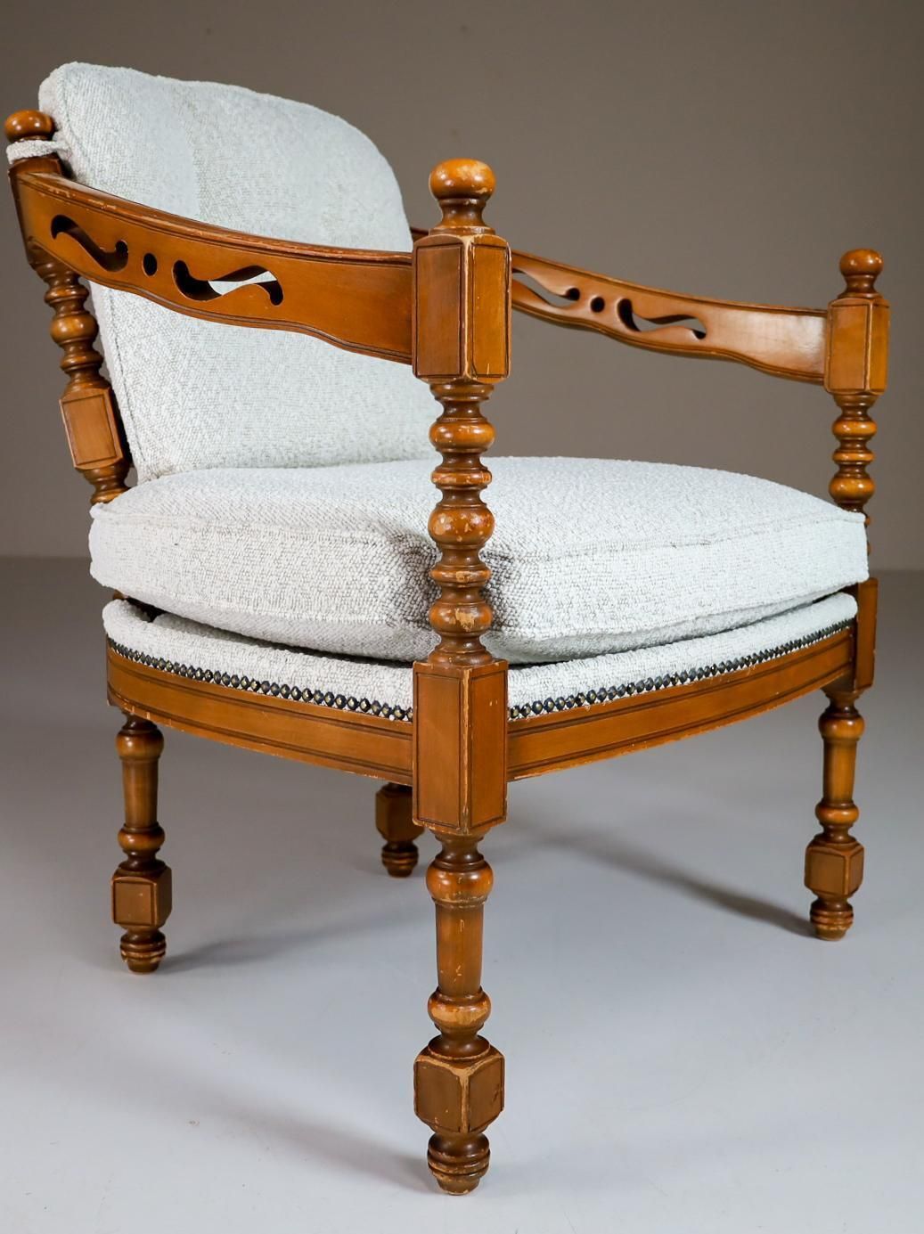 Giorgetti Armchair In Bouclé Wool Fabric Italy 1970s photo Furniture