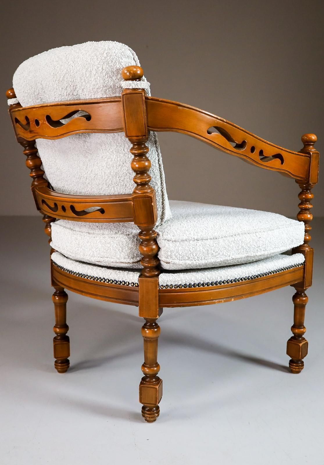 Giorgetti Armchair In Bouclé Wool Fabric Italy 1970s photo 1088.0