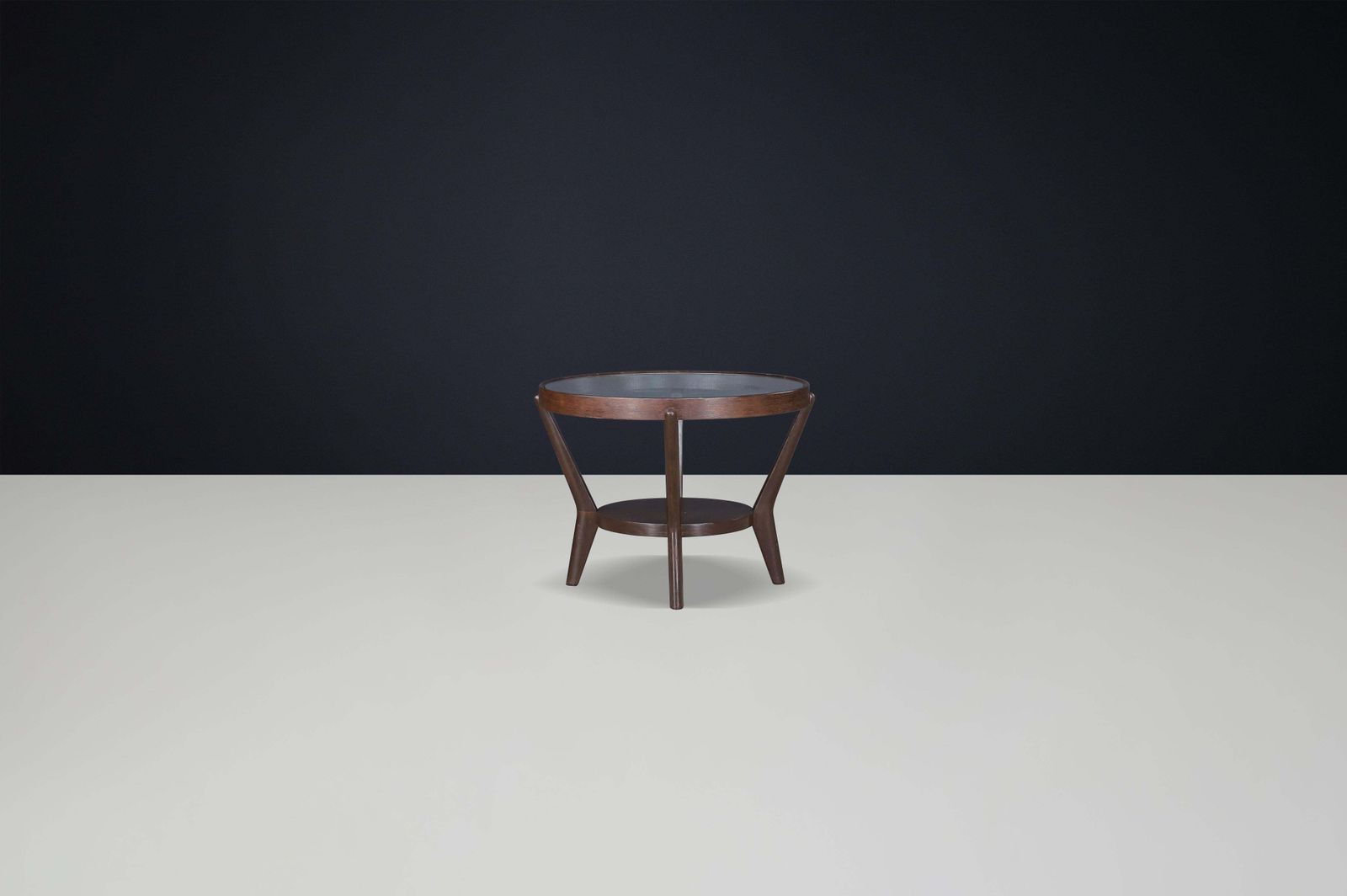 Karel Koželka & Antonín Kropáček For Interiér Praha, Oak And Glass Coffee Table photo buy