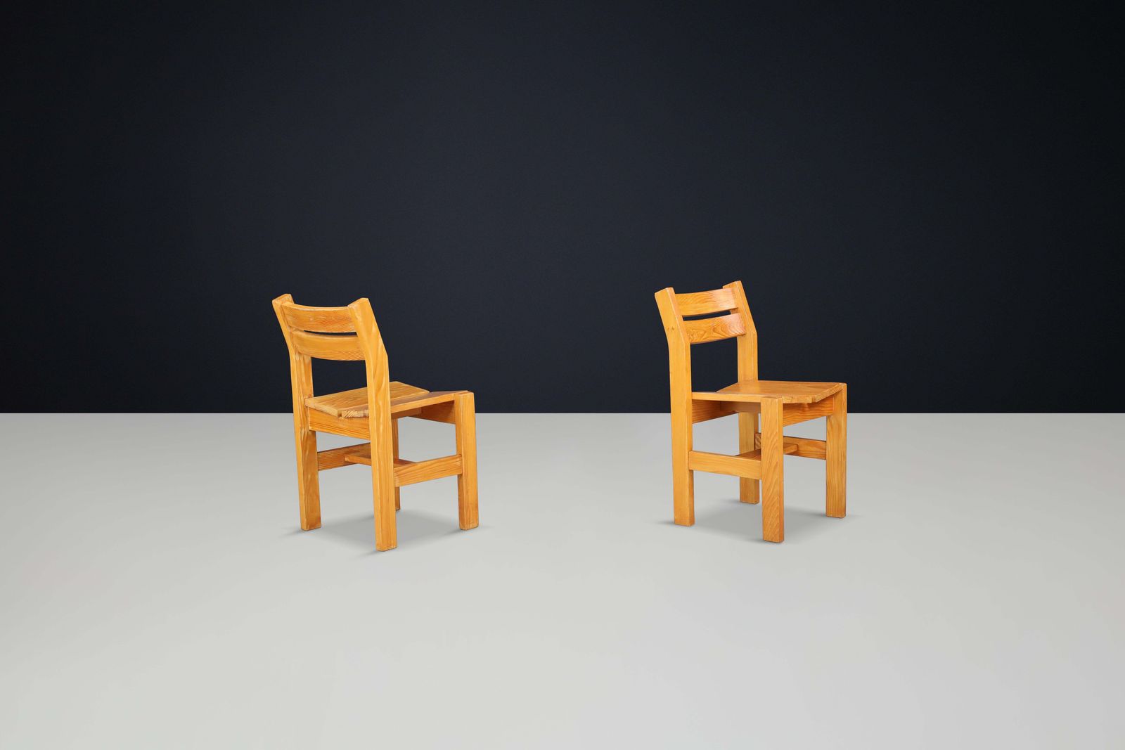 Charlotte Perriand Chairs From "La Cascade" At Les Arcs 1600. photo Furniture