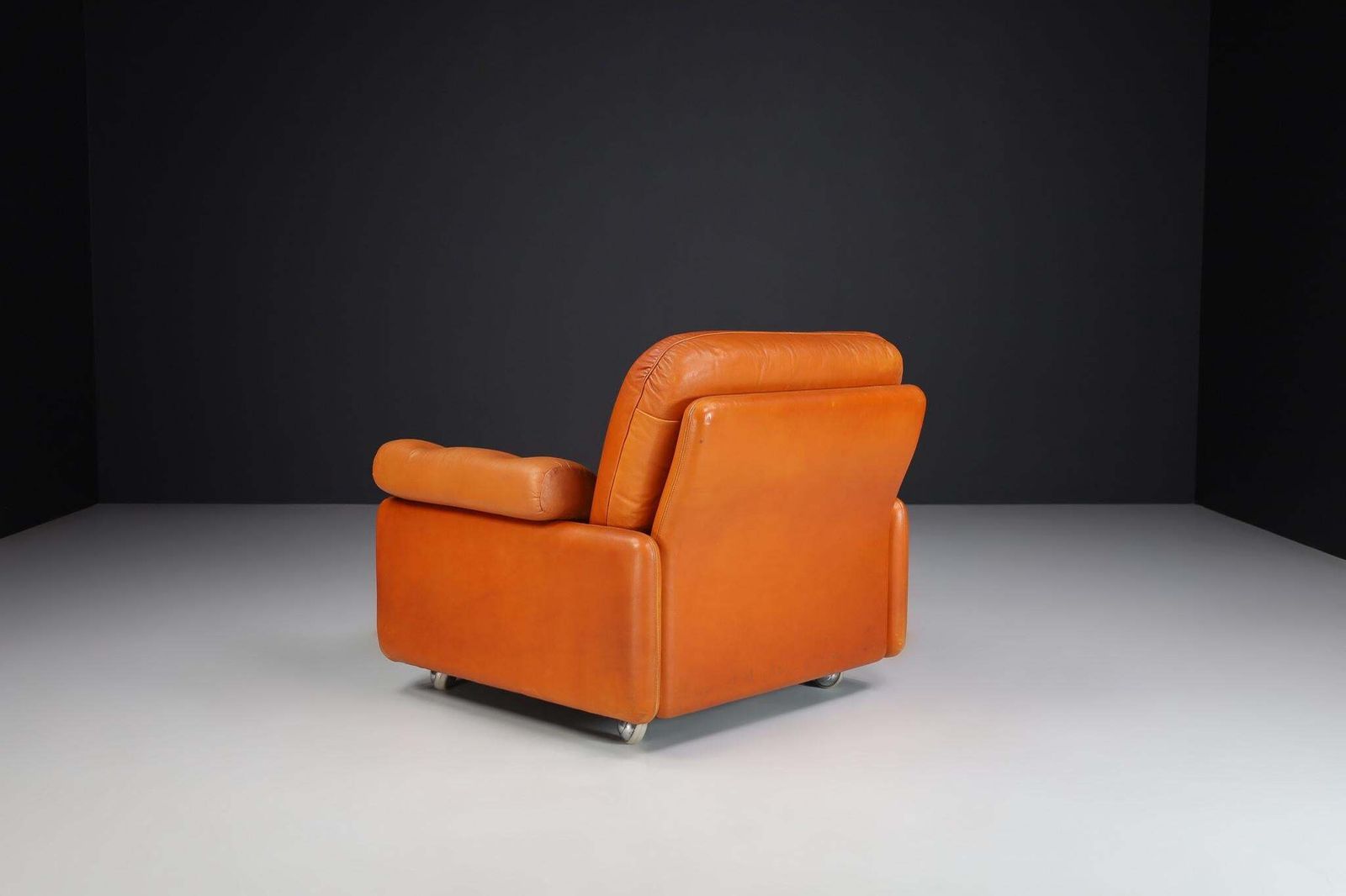 Set Of Two Mid Century Modern Leather Armchairs, Germany, 1960s photo buy