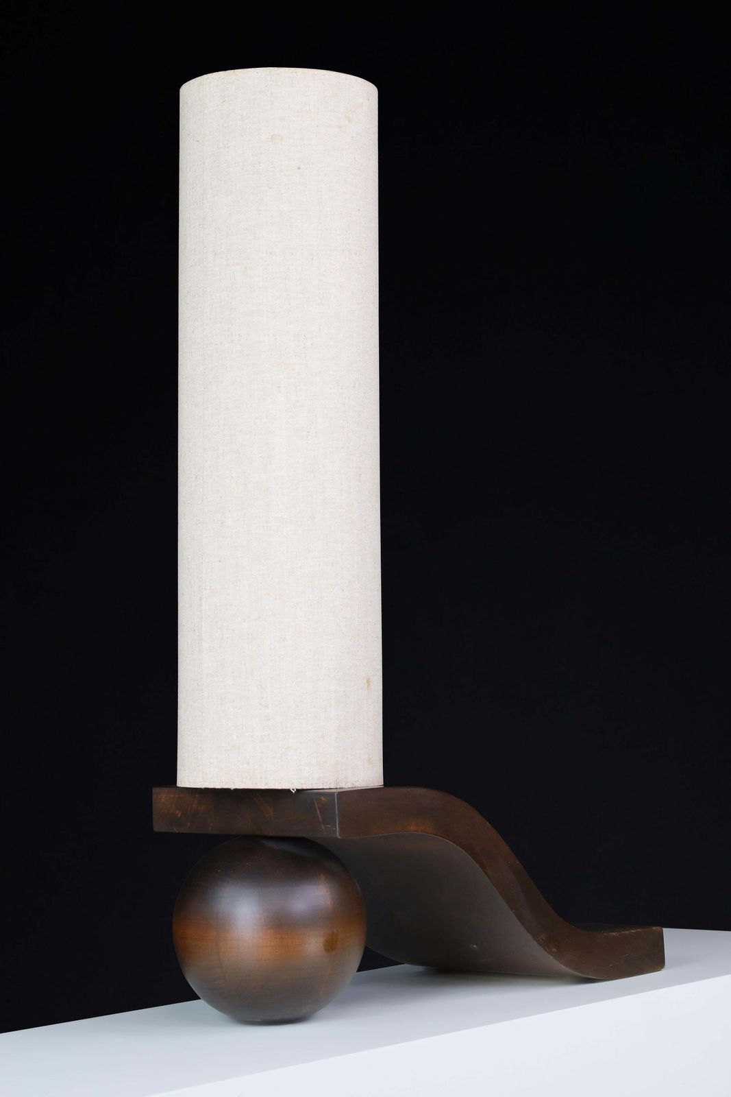 Mid Century Czech Table Lamp By Vladimír Nývlt In Sculpted Wood, 1970s photo 1482.0
