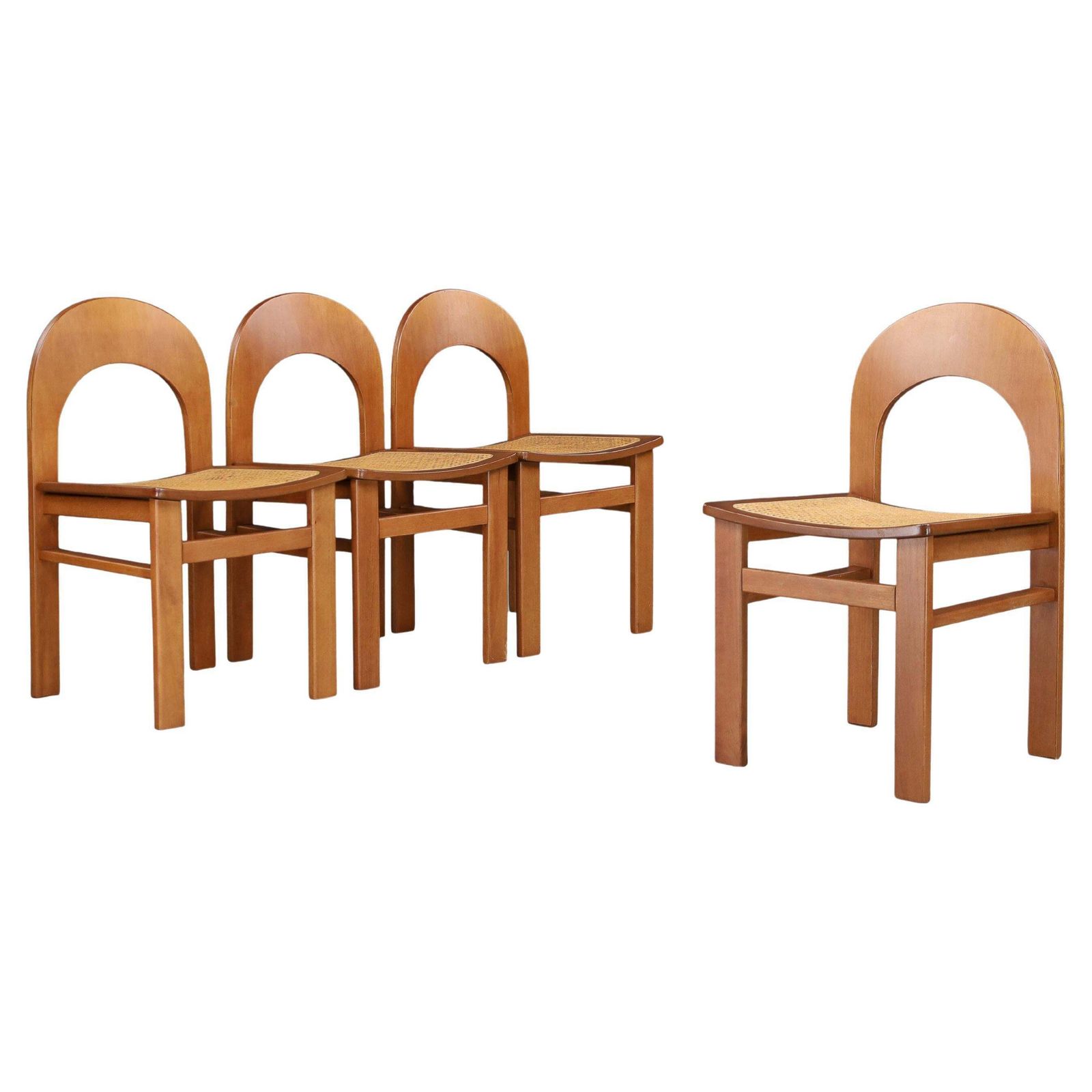 Set Of Four “Arcadia” Chairs By A. Caraceni For Tagliabue, Italy, 1970s