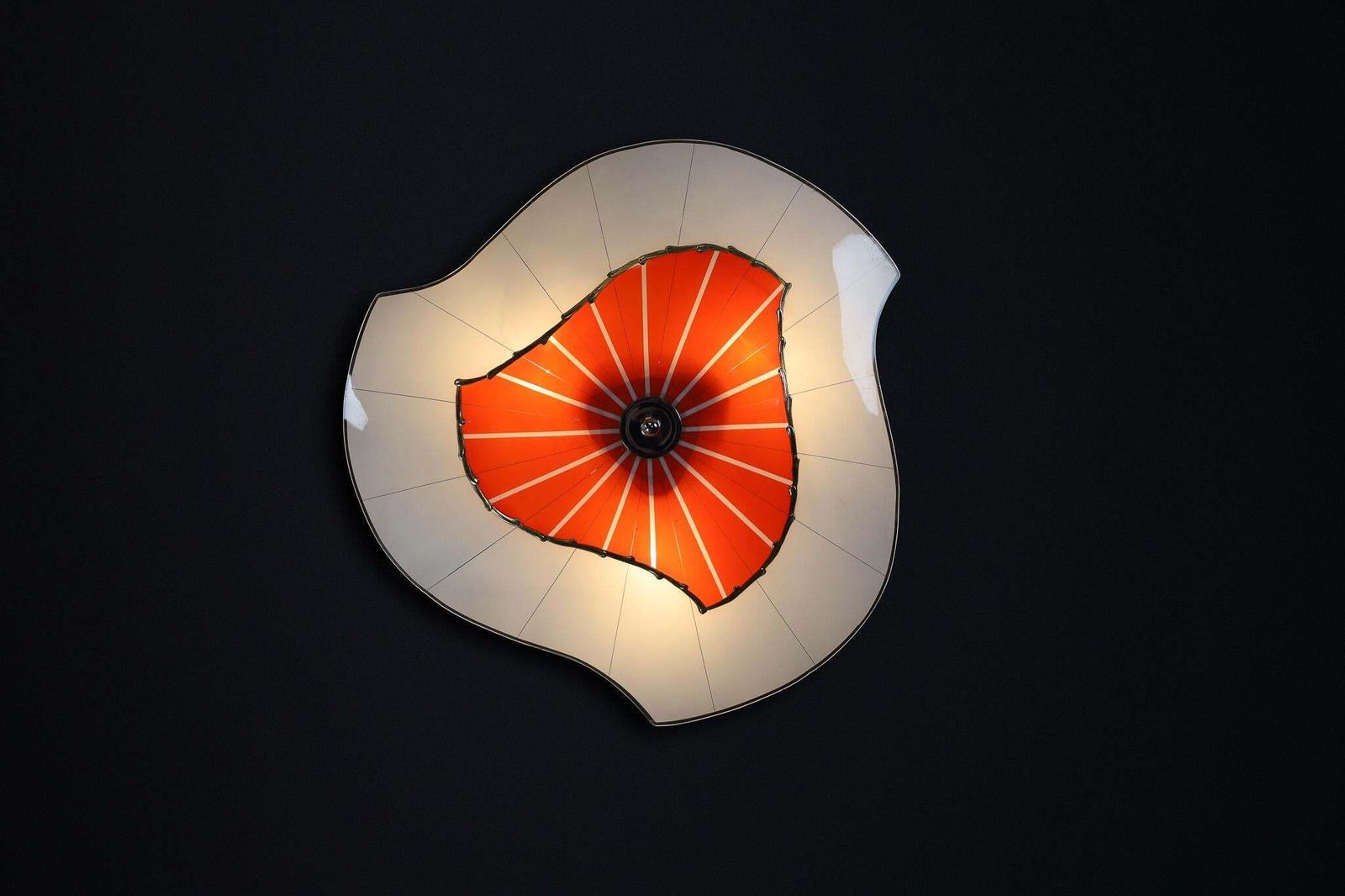 Mid Century Glass Hanging Pendant Or Wall Light Brussels World Expo 1958 (No:6) photo Lighting
