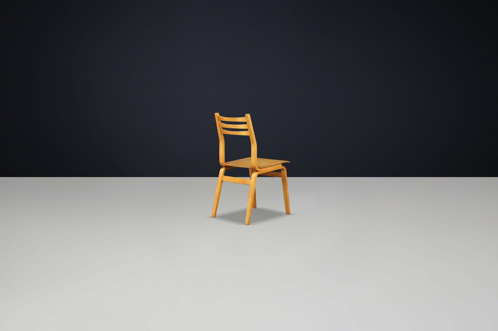 Set Of 16 Mid Century Bentwood Chairs In Beech By Czech Manufacturer, 1960s photo vinterior