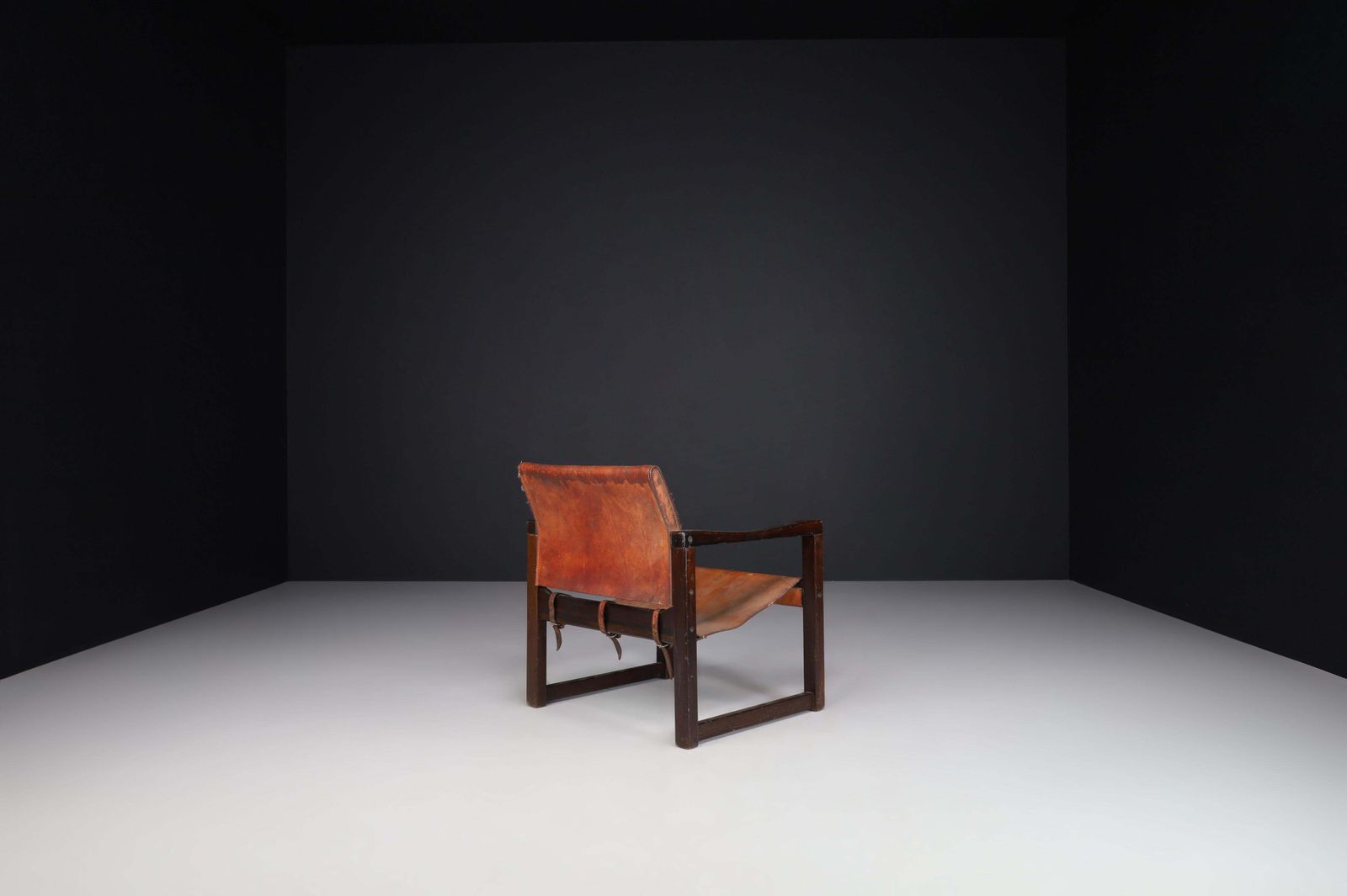 Patinated Leather Safari Lounge Chair Karin Mobring, Sweden, 1970s photo Furniture