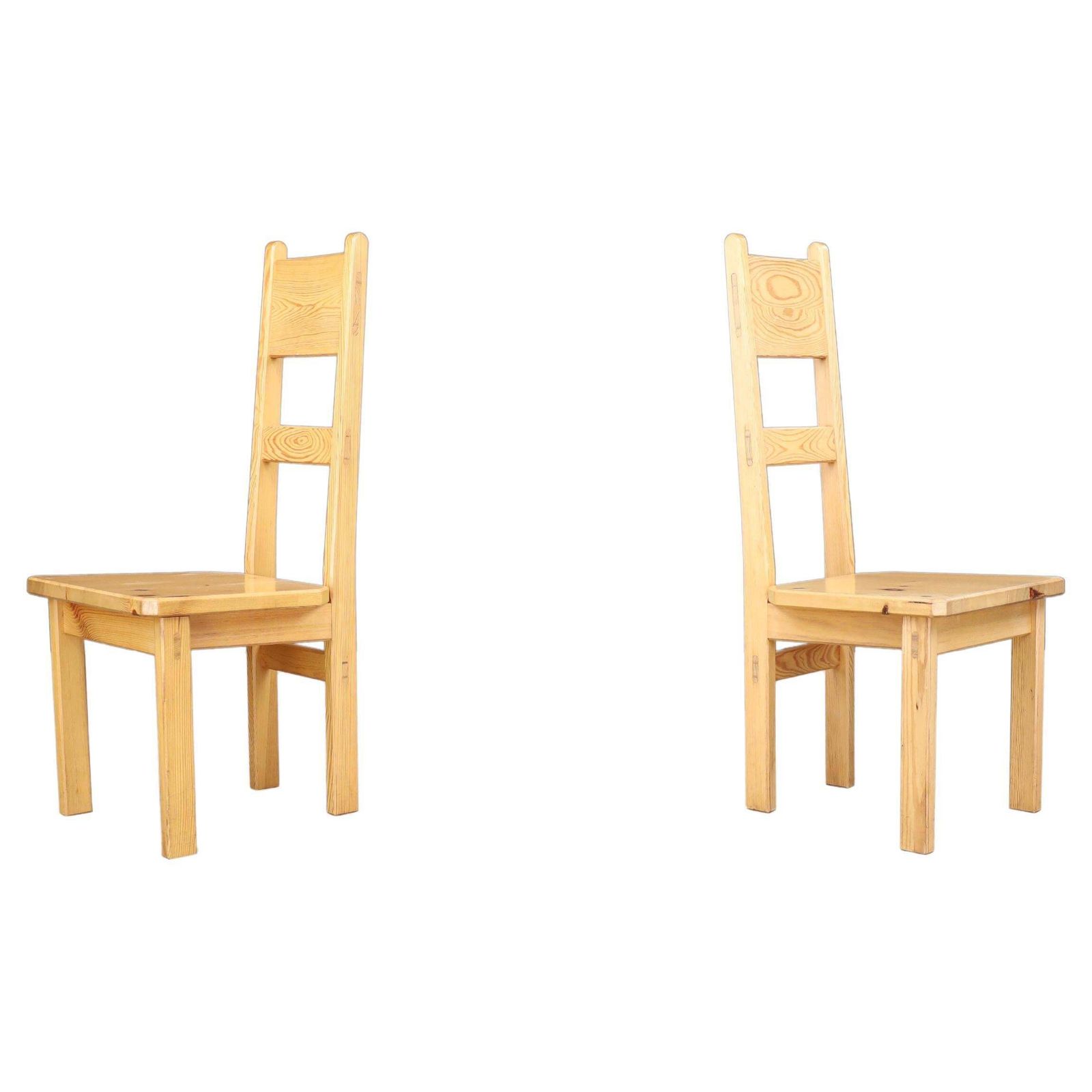 Roland Wilhelmsson For Karl Andersson & Söner Solid Pine Wood Chairs Sweden 1970