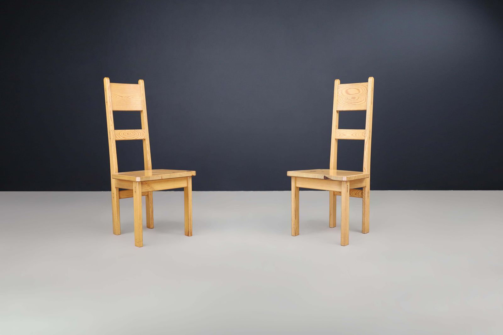 Roland Wilhelmsson For Karl Andersson & Söner Solid Pine Wood Chairs Sweden 1970 photo vinterior