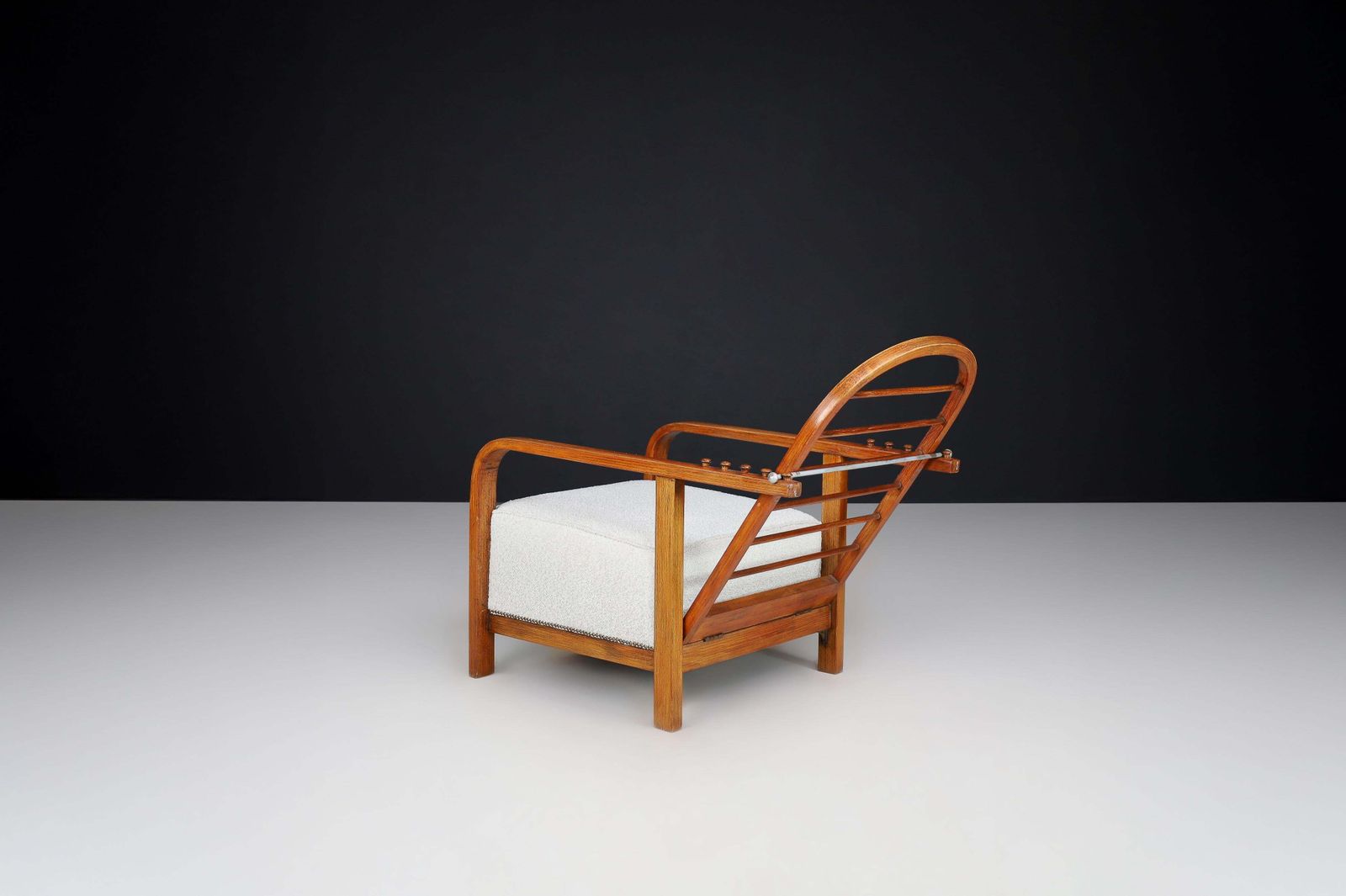 Attributed To Jan Vaněk, Adjustable Bentwood Lounge Chair, Czechia, 1930s photo vinterior