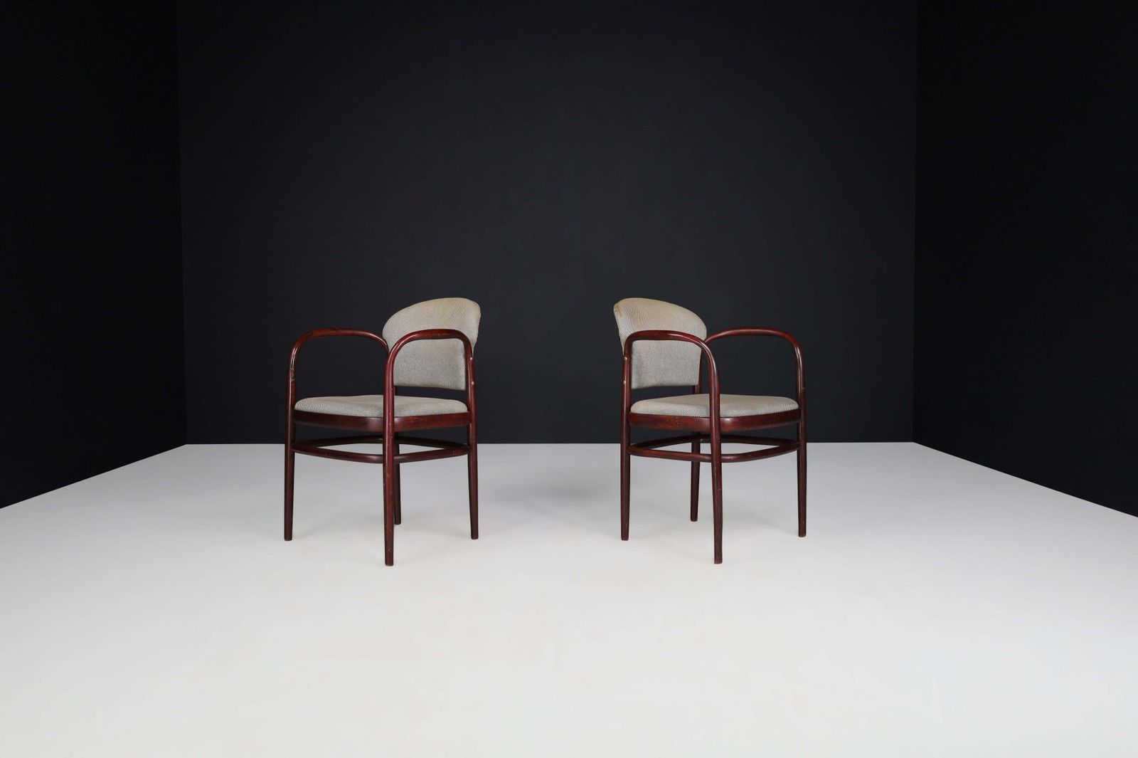 Mid Century Modern Bentwood Armchairs By Ton, Czechoslovakia, 1950s photo for sale