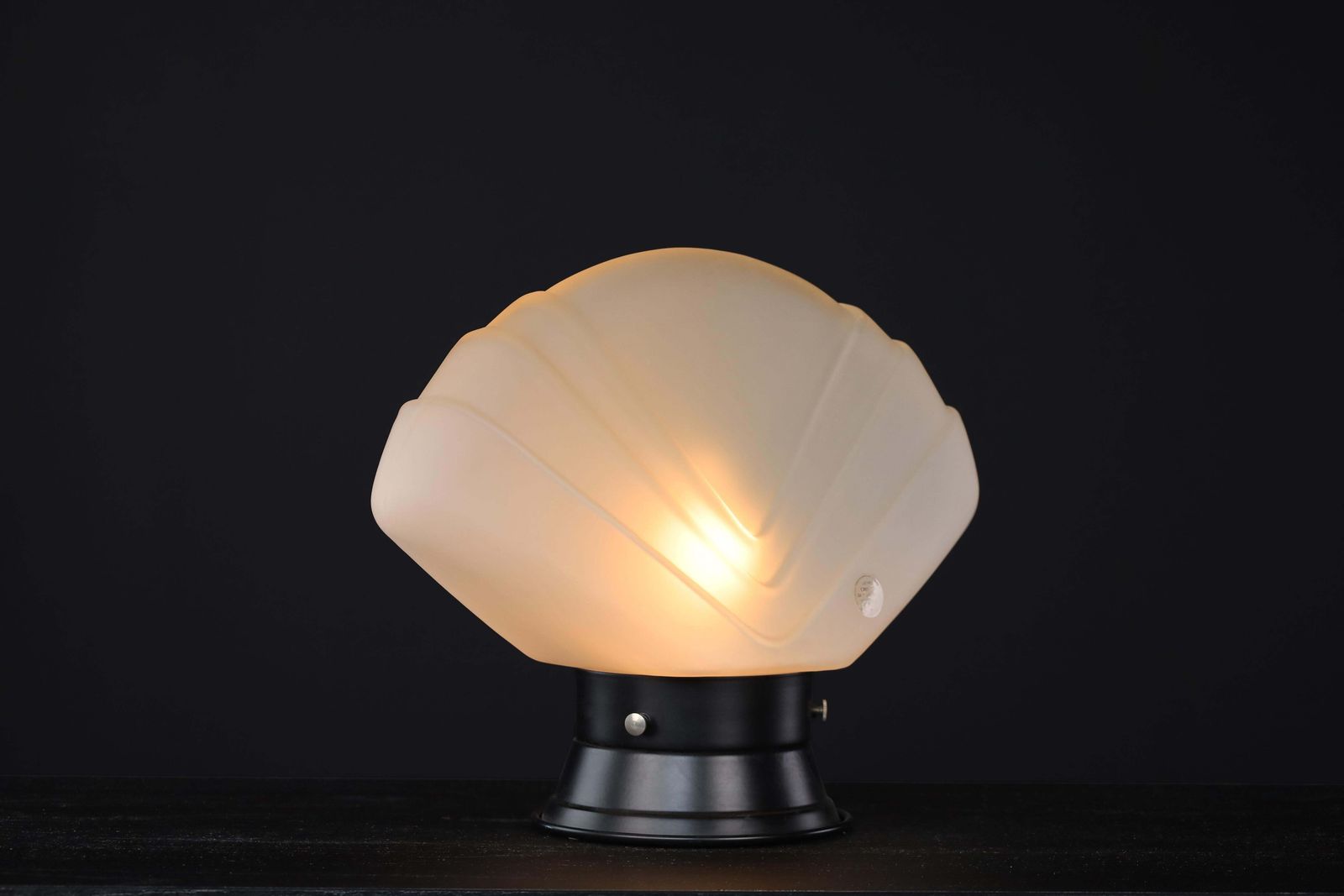 Mid 20th Century Murano Glass Fan Table Lamp, Italy, 1960s photo Lighting