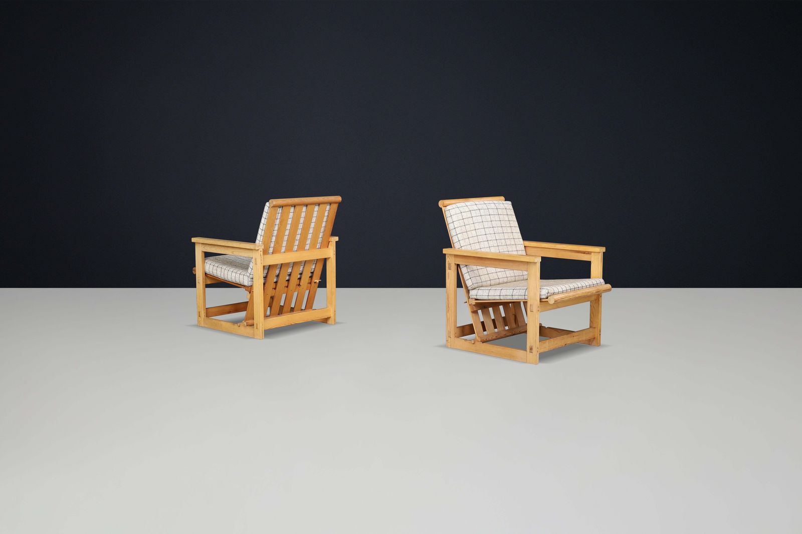 Furniture Scandinavian Edvin Helseth Lounge Chair In Pine Model "Trybo" Norway 1960s photo
