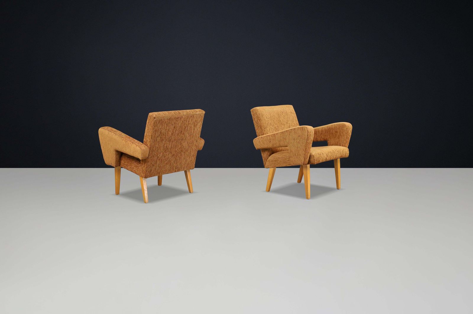 Pair Of Mid Century Lounge Chairs With Original Upholstery, 1960s Czech Republic photo 3000.0