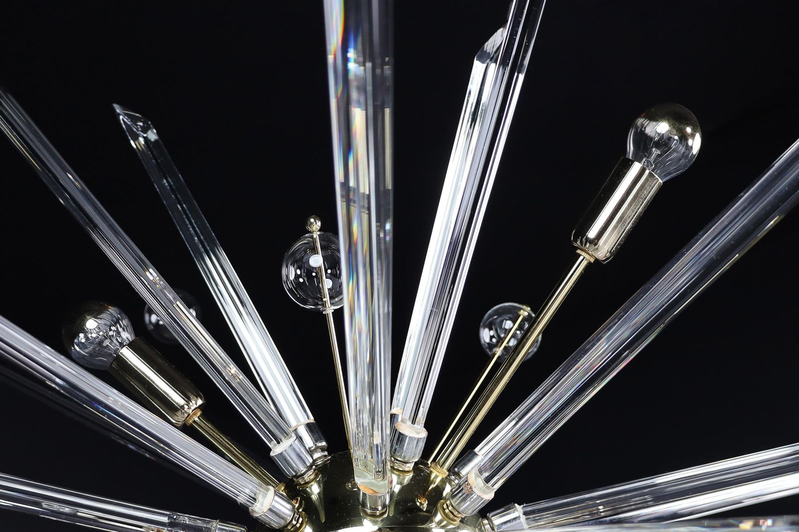 Extremely Large Brass Sputnik Chandelier Designed In The Czech Republic 1960s photo 7216.0