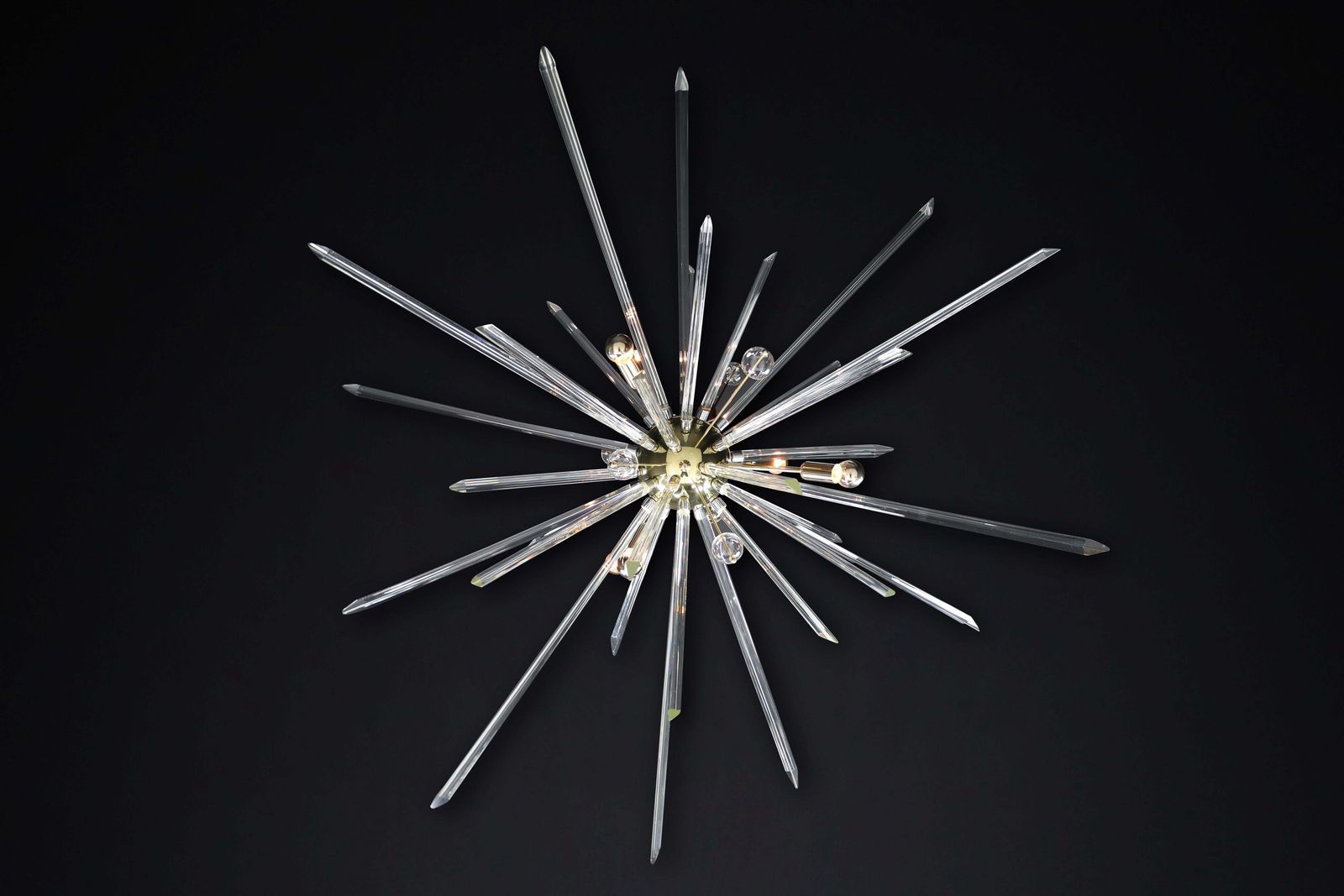 photo furniture Extremely Large Brass Sputnik Chandelier Designed In The Czech Republic 1960s