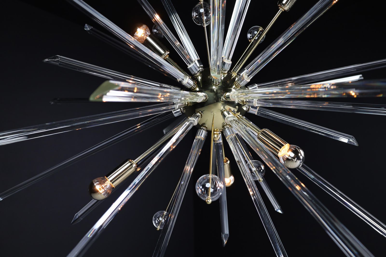 7216.0 Extremely Large Brass Sputnik Chandelier Designed In The Czech Republic 1960s photo