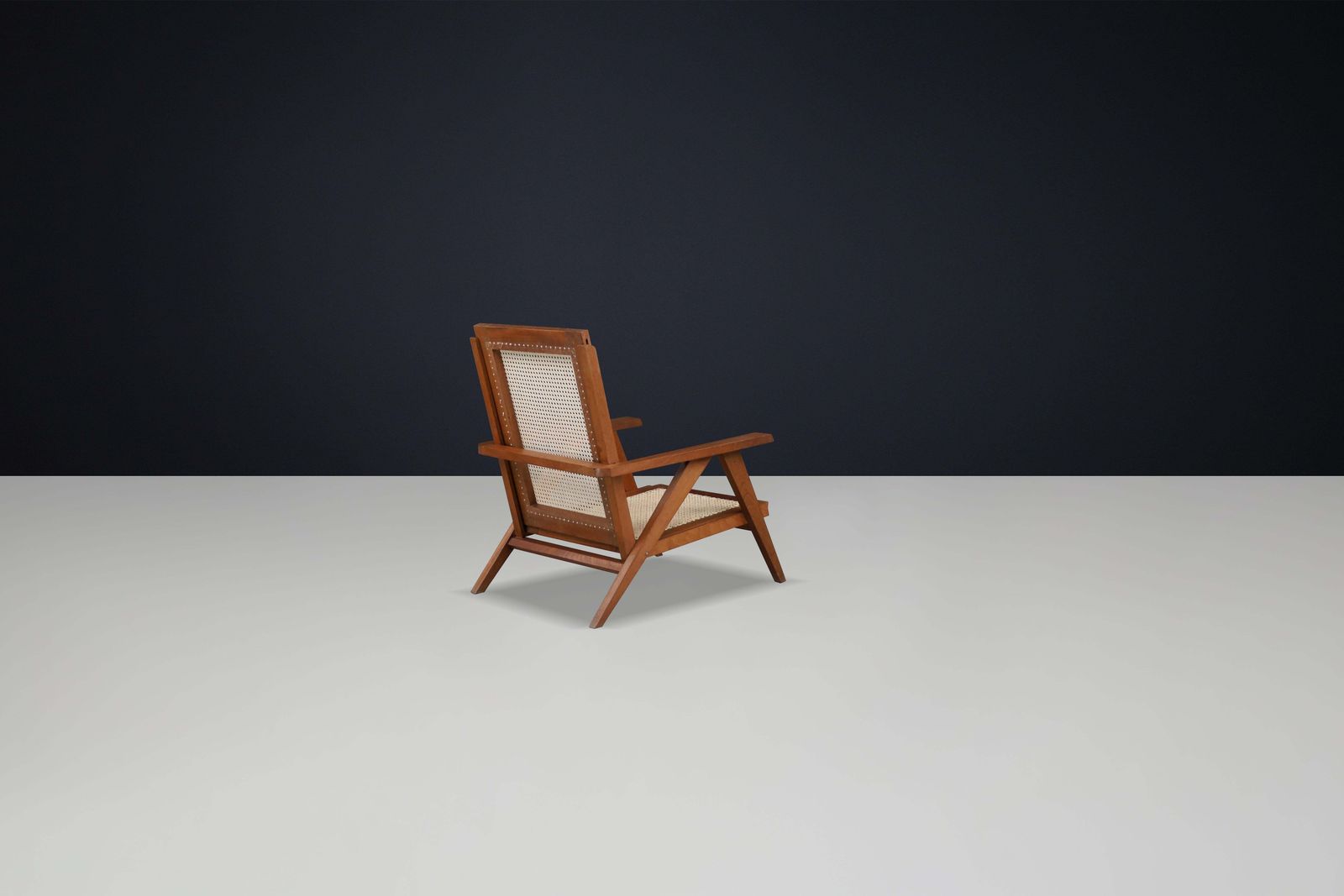 1950s French Teak And Cane Armchairs – Mid Century Modern Icons photo vinterior