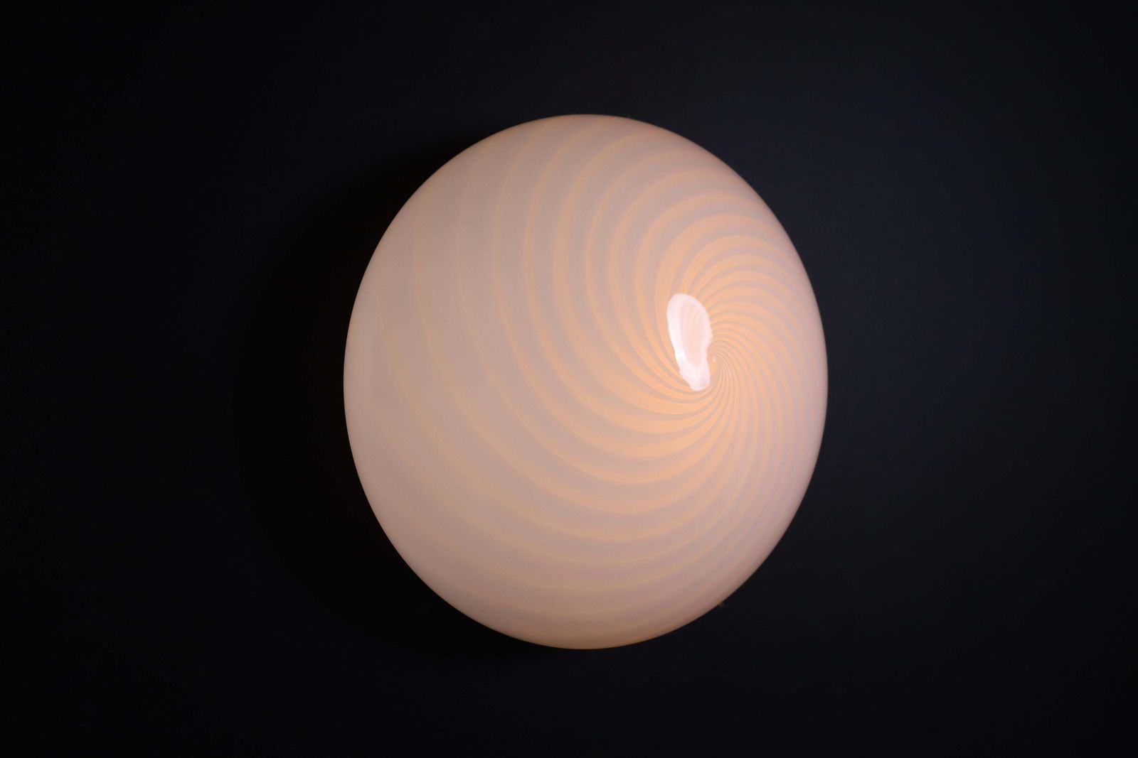 Large Murano Swirl Glass Ceiling Lights Or Sconces By Vm Vetri, Italy, 1970s photo for sale