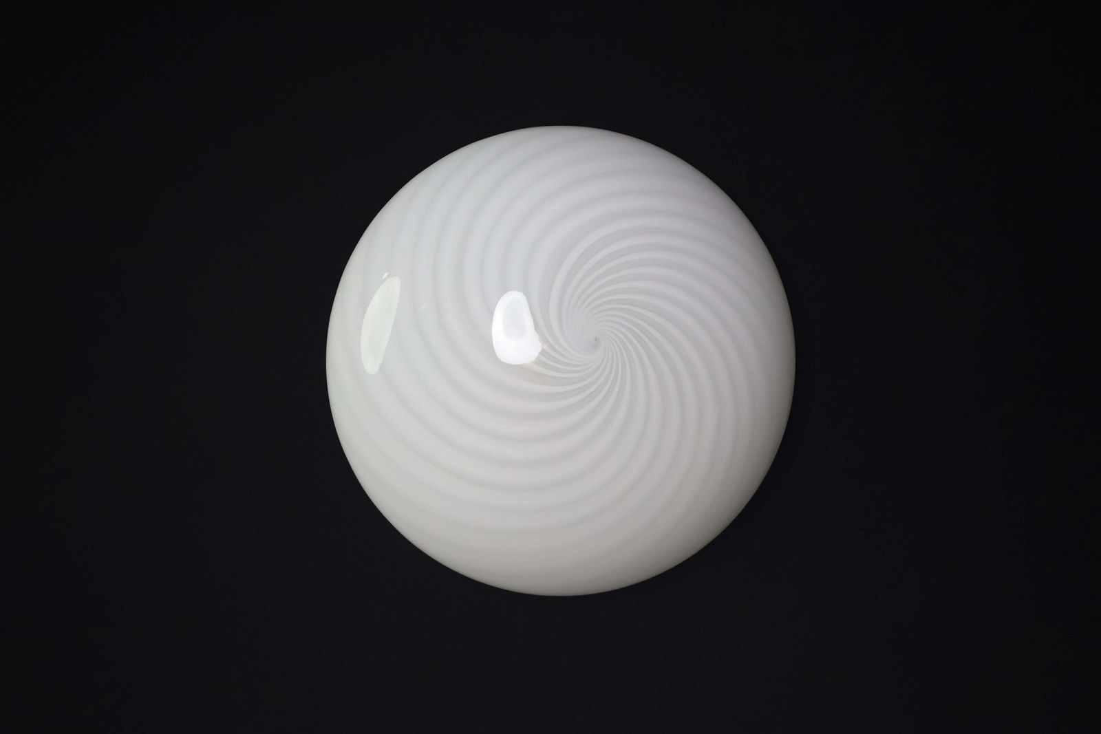 photo for sale Large Murano Swirl Glass Ceiling Lights Or Sconces By Vm Vetri, Italy, 1970s