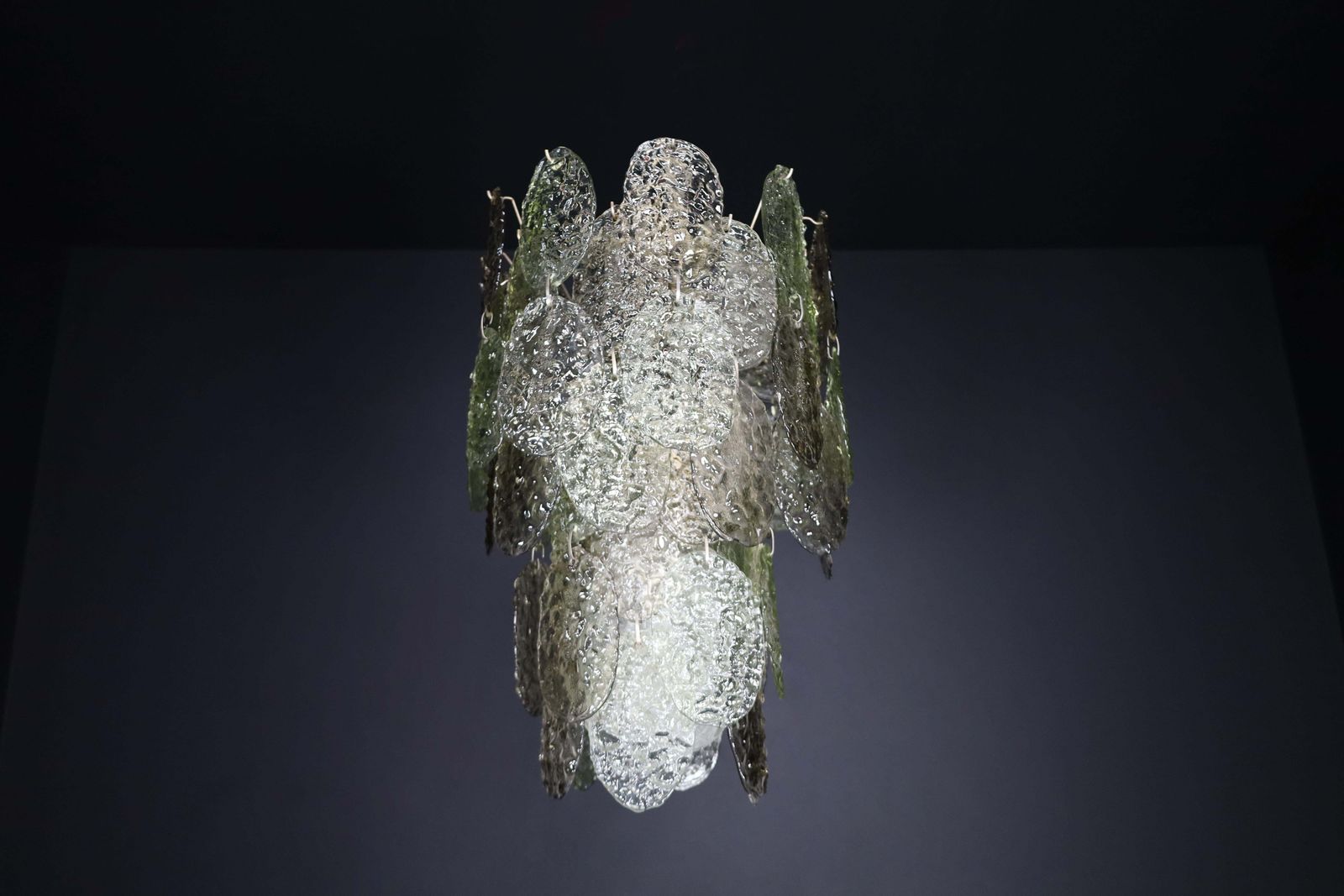 Brutalist  Murano Waterfall Chandelier By Carlo Nason For Mazzega, Italy, 1960s photo buy