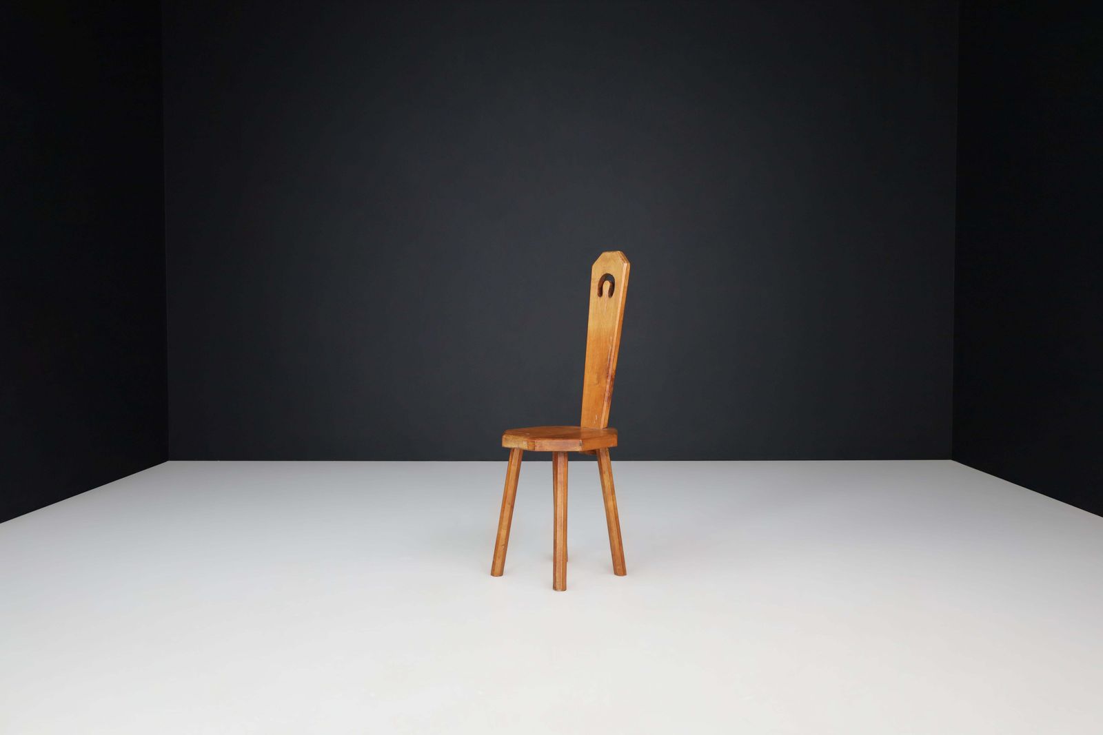 Set Of Six Sculptural French Beechwood Chairs, 1950s photo buy