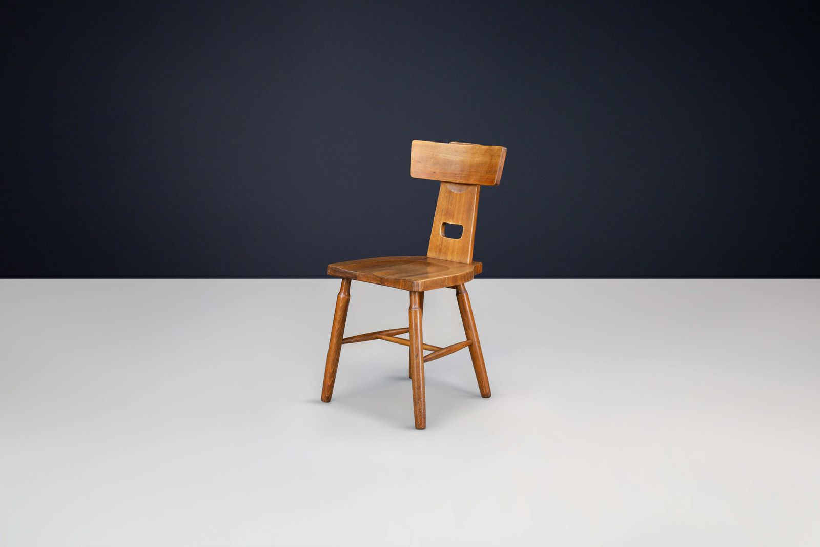 photo vinterior T Back Oak Dining Chair, France, 1950s – 120 Available