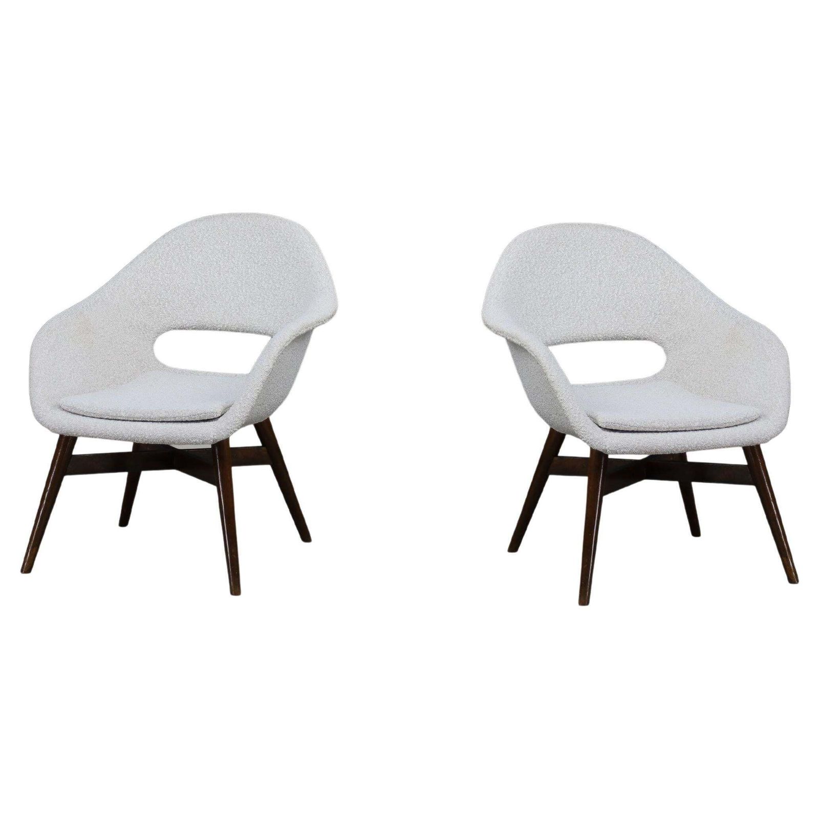 Mid Century Fiberglass Easy Chairs By Miroslav Navrátil, Czechoslovakia 1960s
