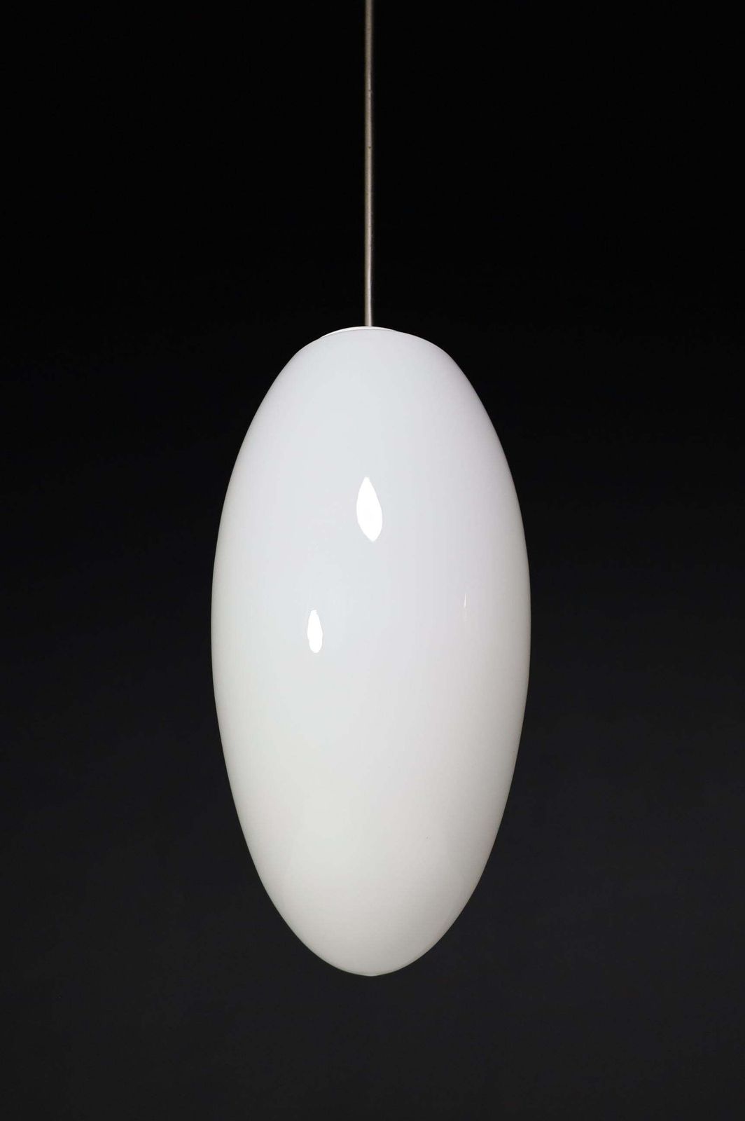 Large Set Pendants Ellipse Opaline Glass, Europe The 1960s. photo 665.0