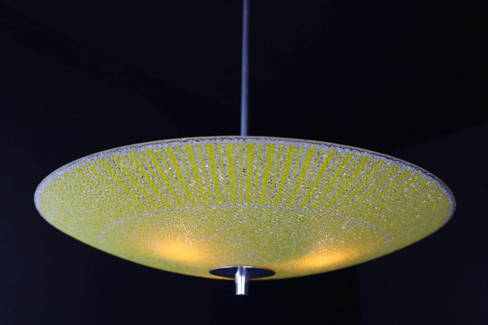 Mid Century Glass Hanging Pendant Lamp Brussels World Expo 1958 photo 914.0