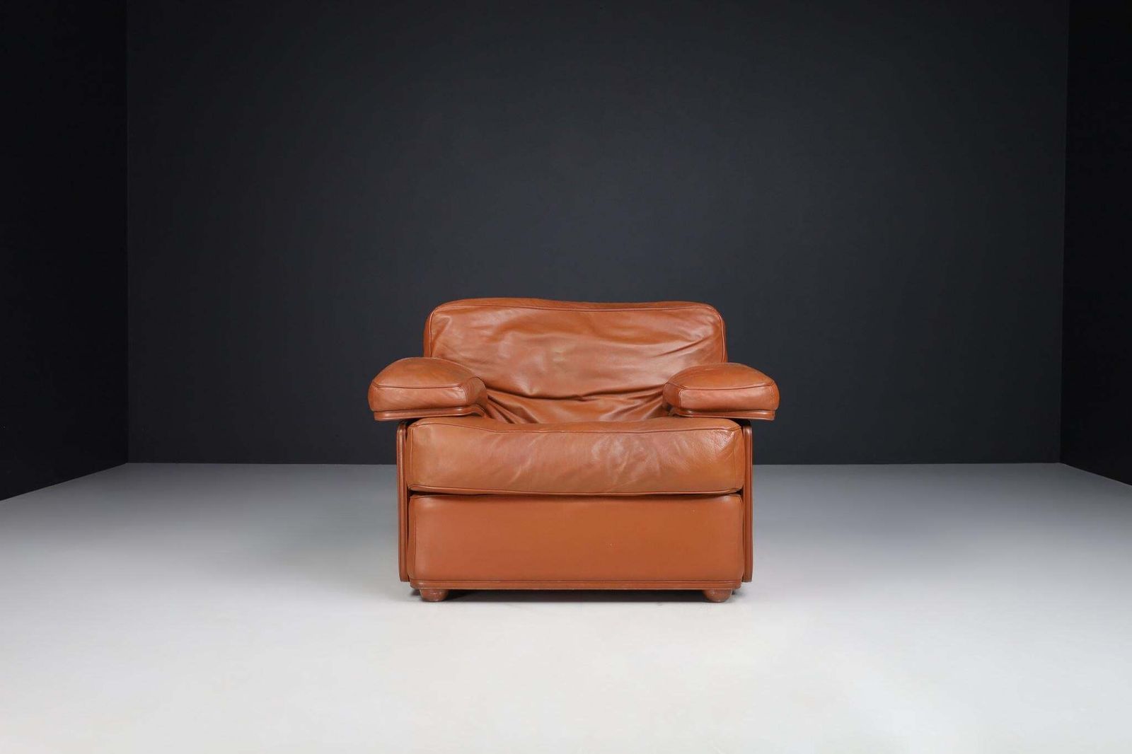 Tito Agnoli For Poltrona Frau Leather Lounge Chairs By, Italy 1970s photo 3235.0