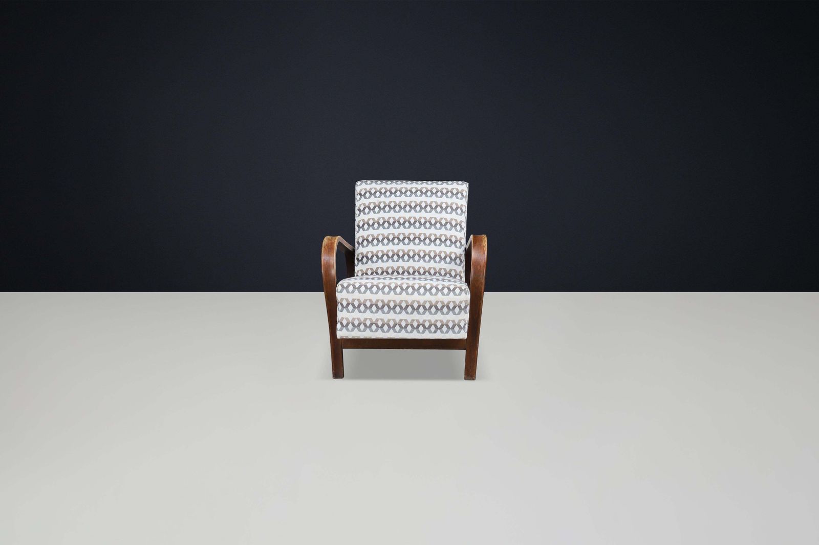 photo furniture Patinated 1930s Czech Lounge Chairs By Koželka & Kropáček.