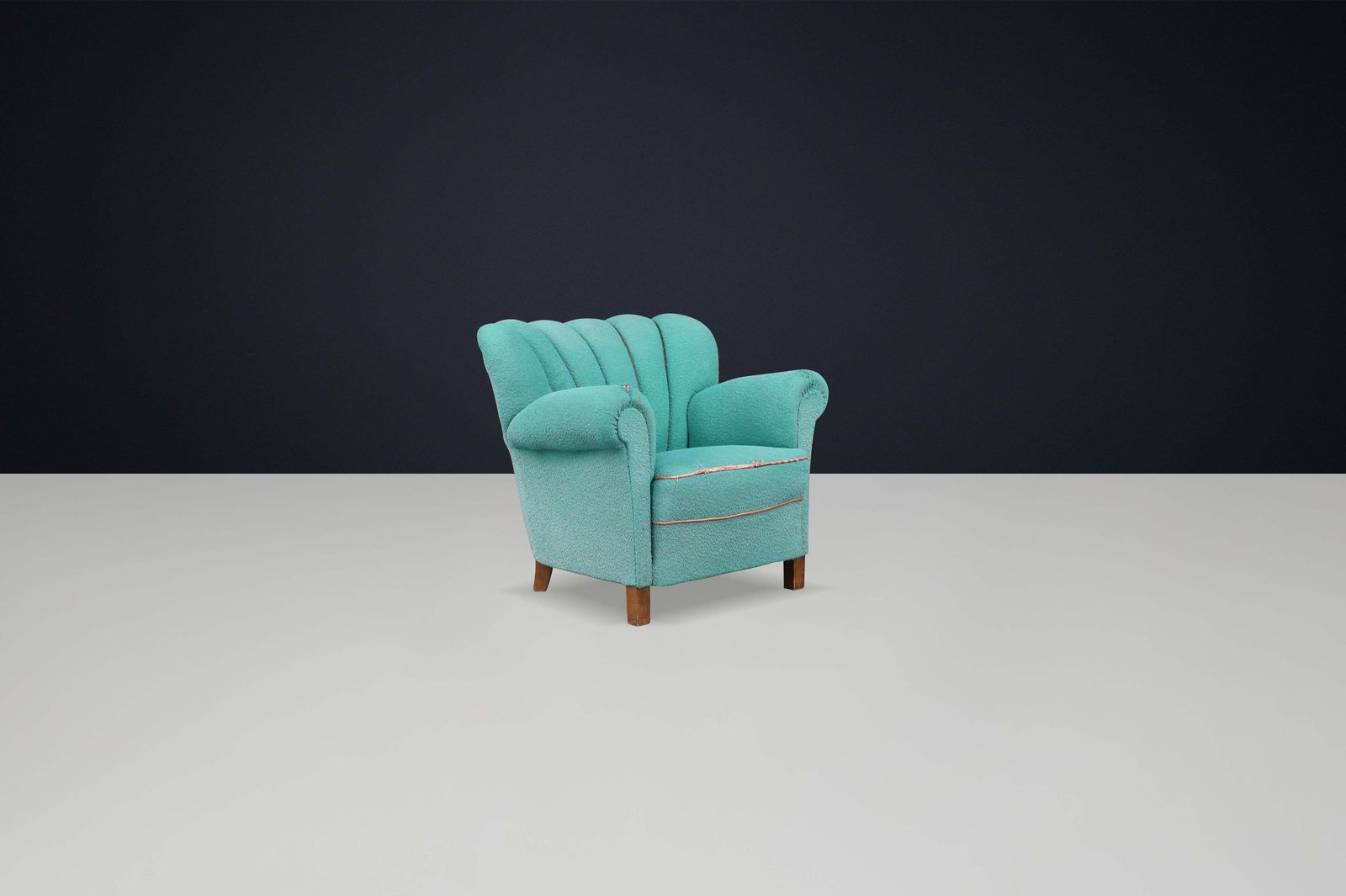 photo furniture Jindřich Halabala Armchair With Original Upholstery, Czechoslovakia, 1930s