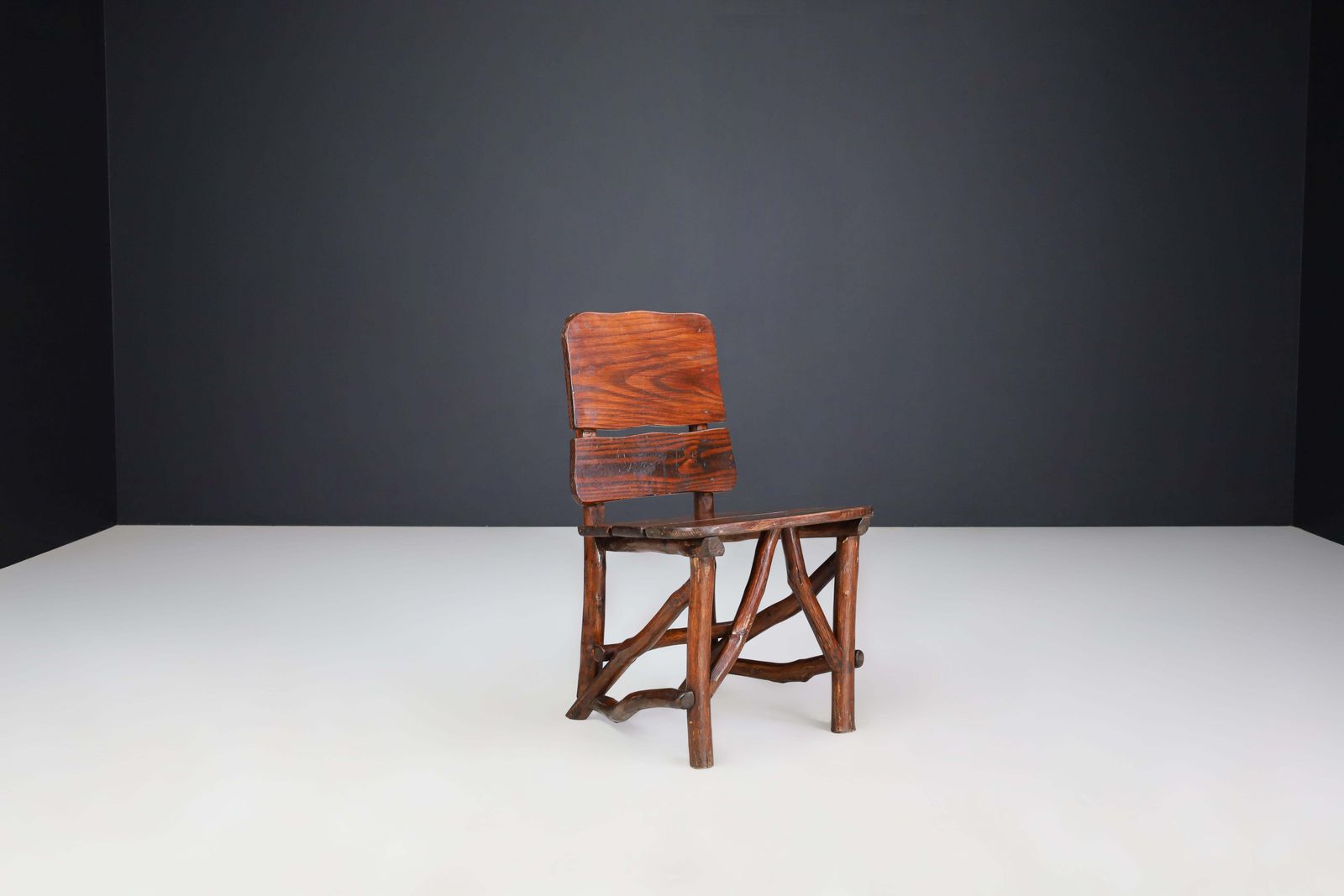 Organic Pine Wood Dining Room Chairs Set Of Ten, France 1960s photo Furniture