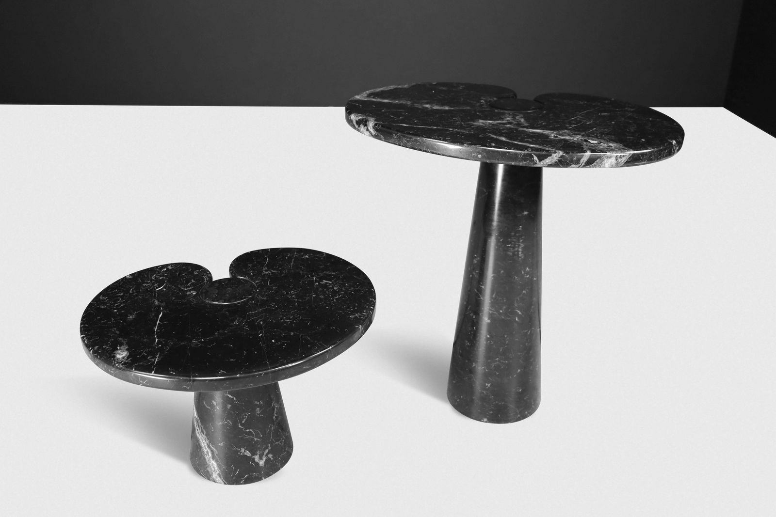 Angelo Mangiarotti Nero Marquina Marble Consoles For Skipper Italy 1970 photo buy