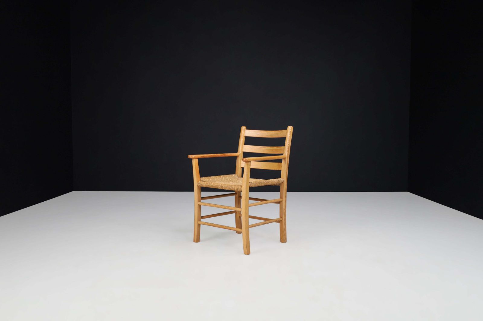 Danish Pine And Rope Armchair, 1960s – Nordic Minimalism photo furniture
